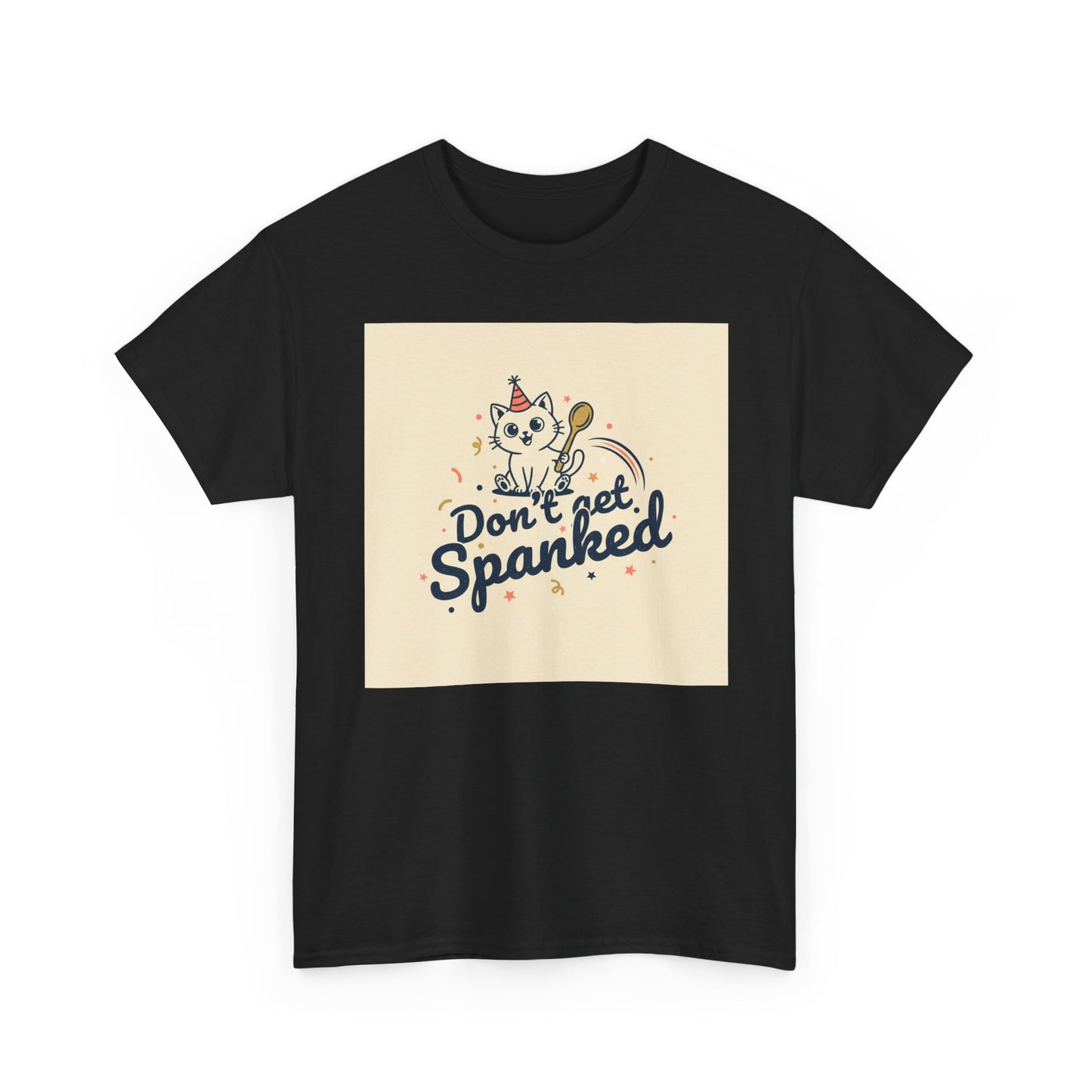 Don’t Get Spanked Cat Tee — Cute Retro Kitten Graphic T-Shirt Printify