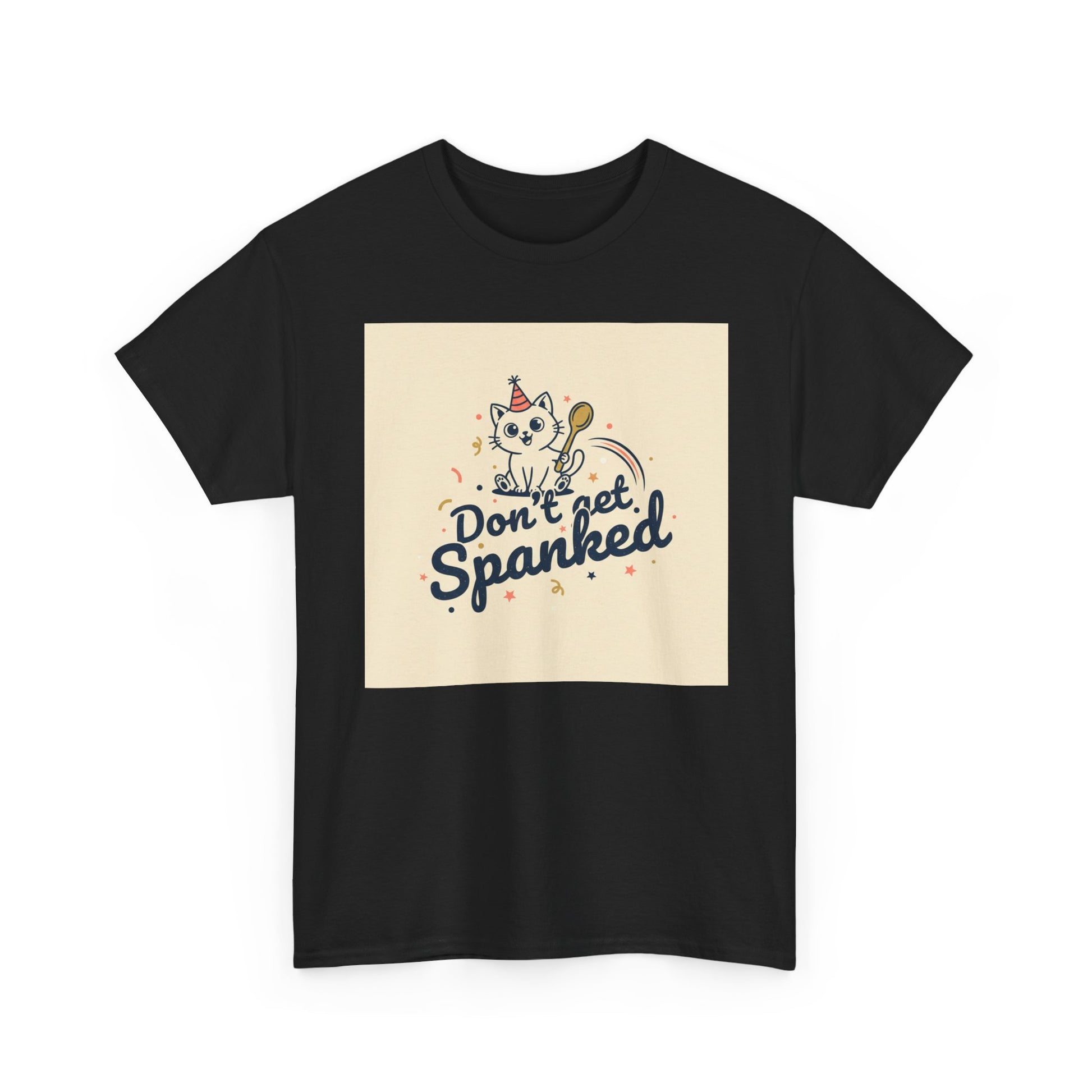 Don’t Get Spanked Cat Tee — Cute Retro Kitten Graphic T-Shirt Printify