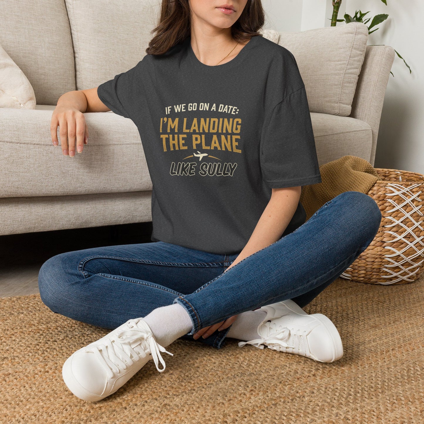 I'm Landing the Plane T-Shirt — Funny Pilot/Flight Crew Tee ("I'm Landing the Plane Like Sully")