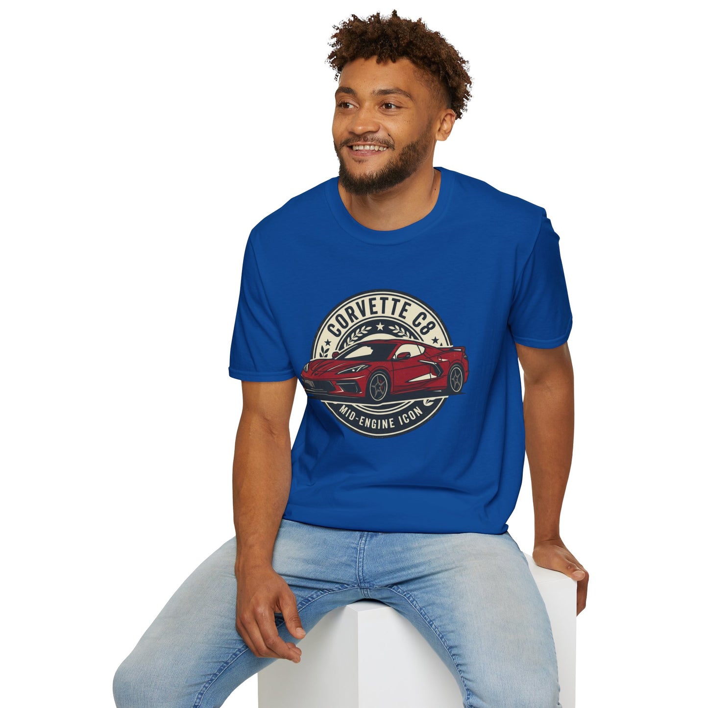 Corvette C8 Tee — Red Mid‑Engine Icon Car Shirt