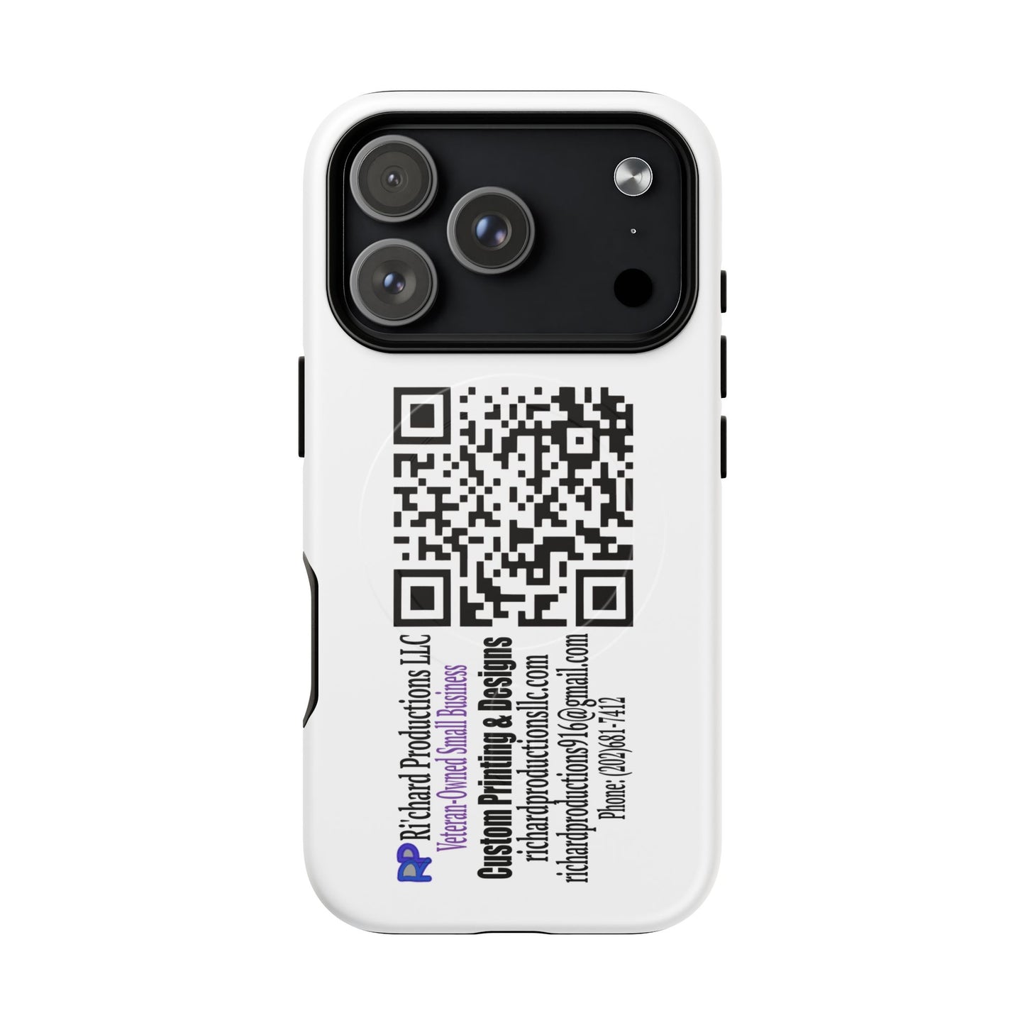 Magnetic QR Code Phone Case — Tough Protective Magnetic Phone Cover with Scannable QR Design Printify