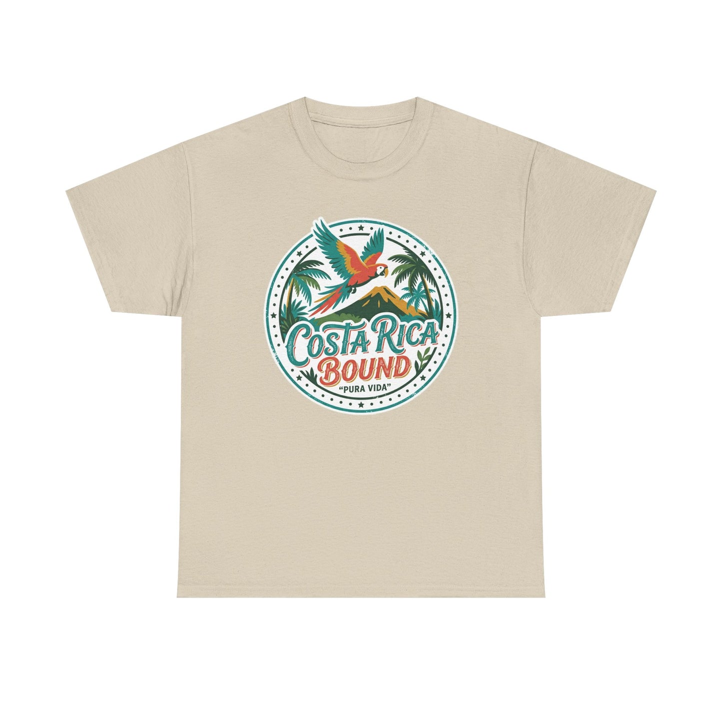 Costa Rica Bound T-Shirt — Tropical Parrot Travel Tee Printify