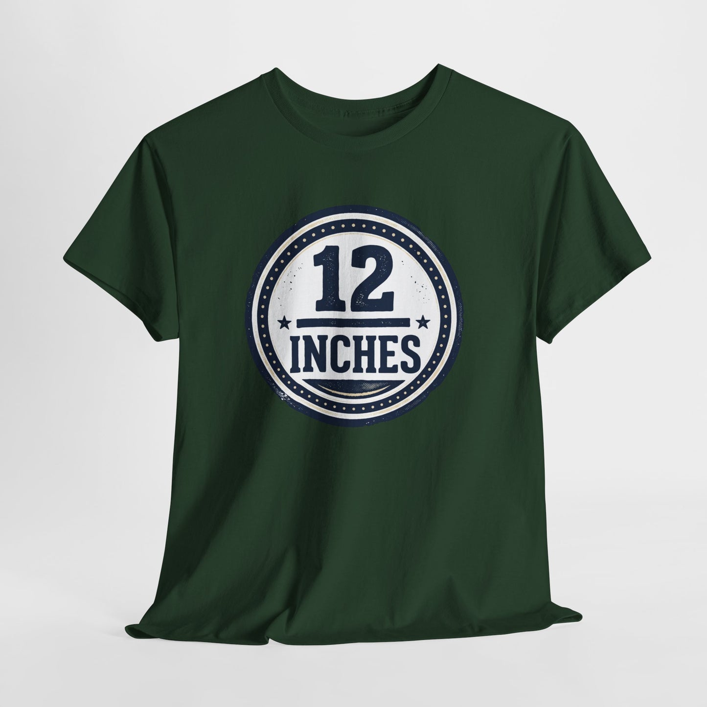 12 Inches Badge T-Shirt — Vintage Stamp Graphic Tee
