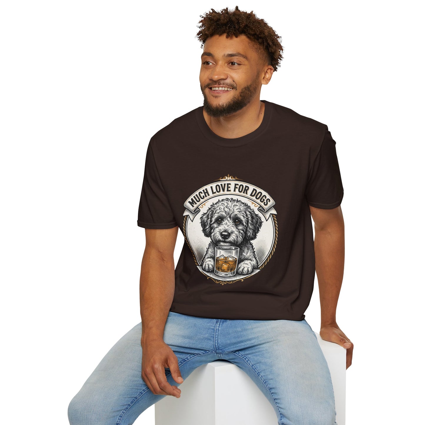 Much Love for Dogs T-Shirt — Vintage Dog Illustration Tee