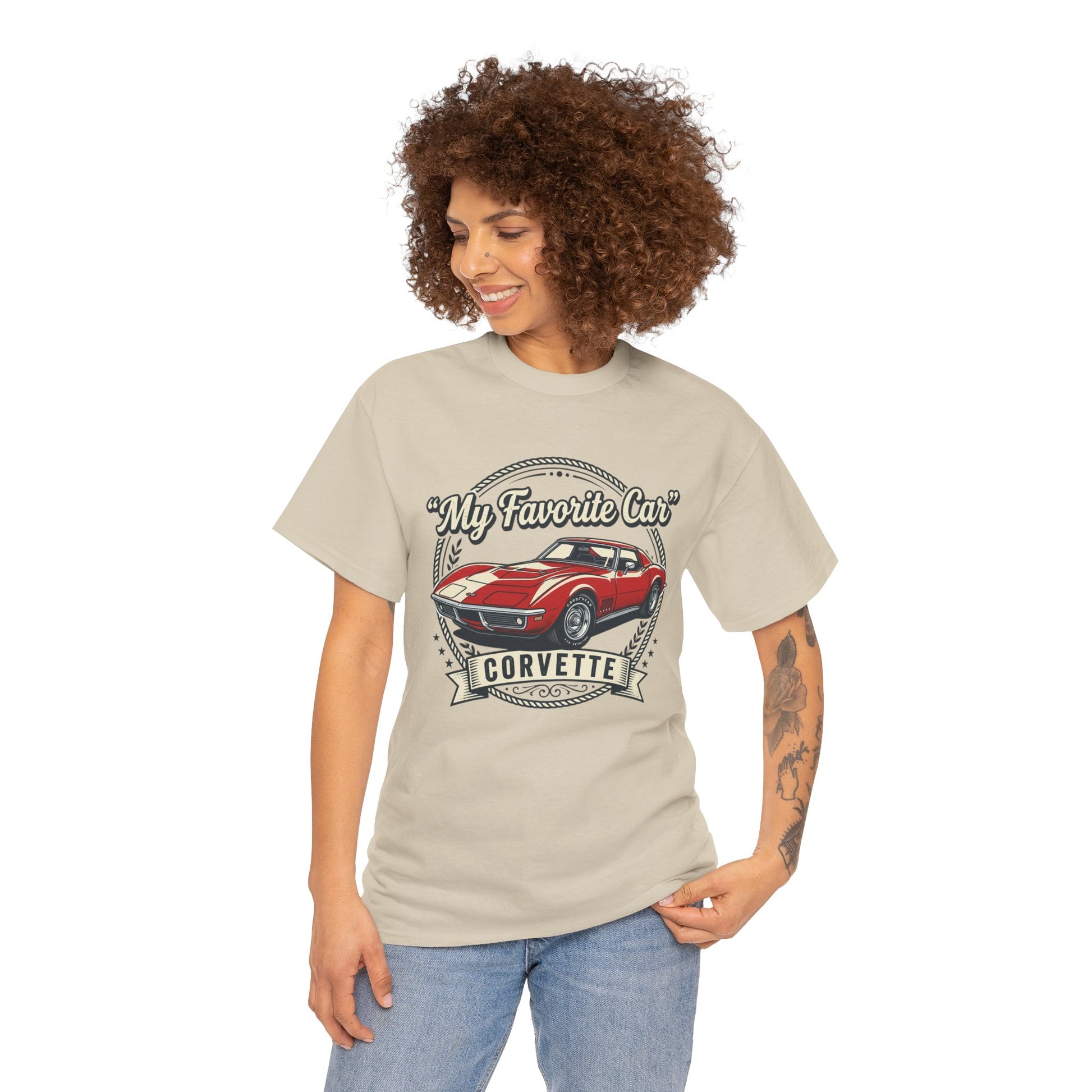 Corvette 'My Favorite Car' Classic Muscle Tee Printify