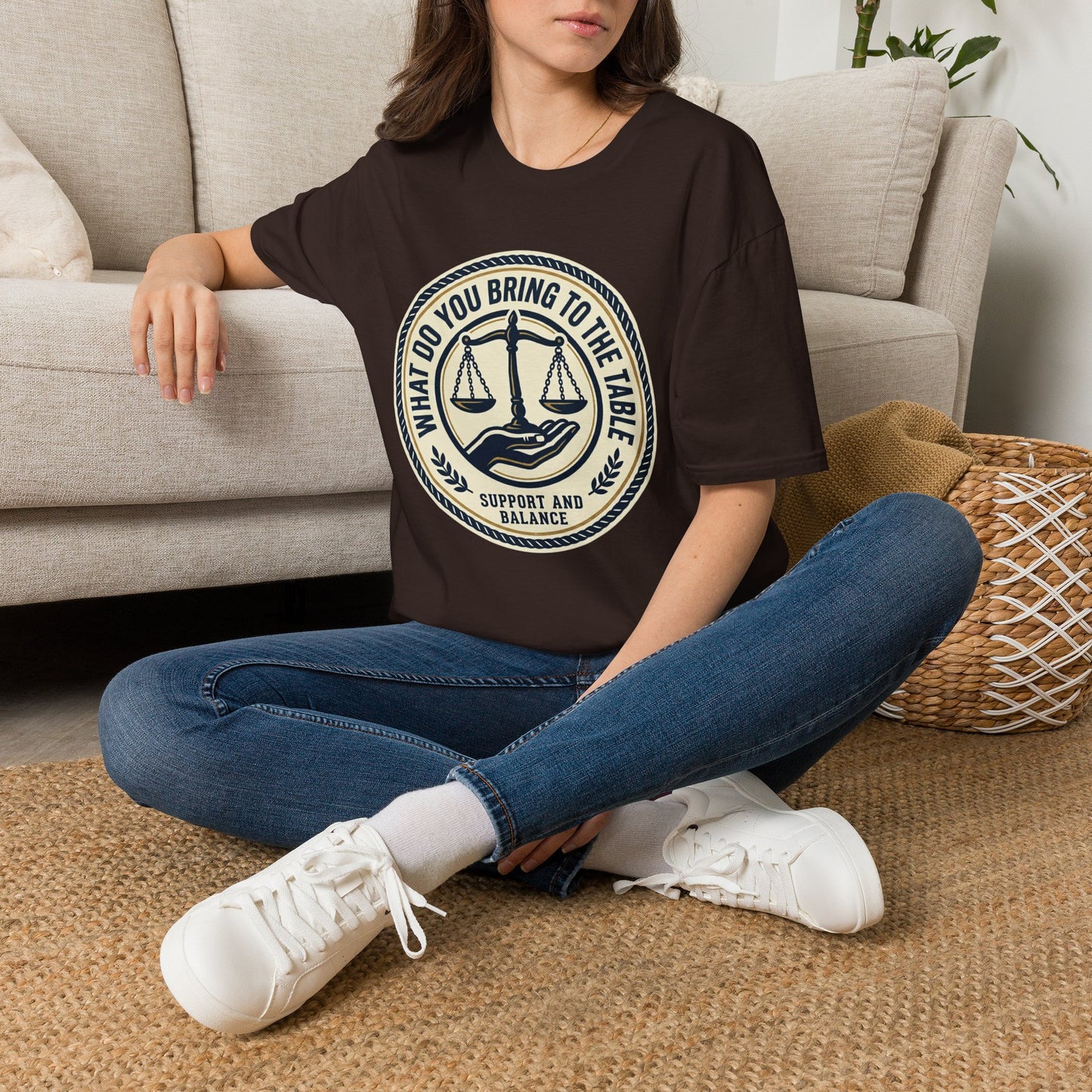 “What Do You Bring to the Table?” Legal Support & Balance T-Shirt-Scales of Justice Tee