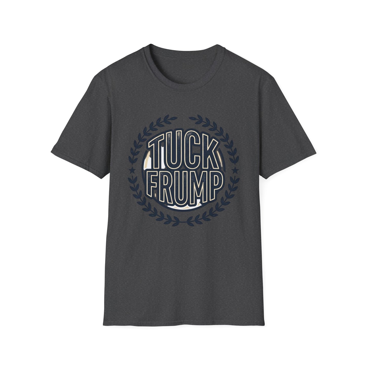 "Tuck Frump" Vintage Laurel Emblem Political Satire Tee