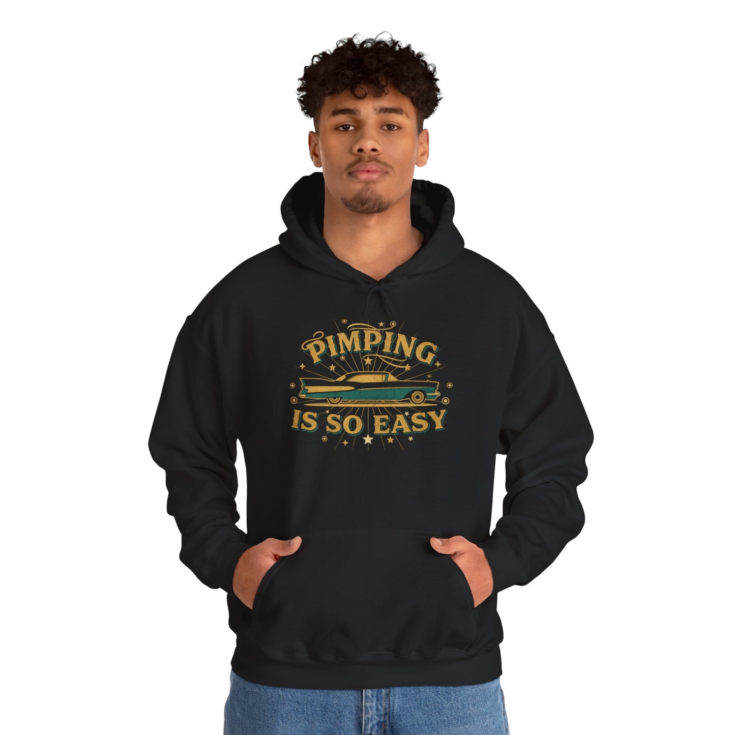 Hoodie — "Pimping Is So Easy" Vintage Lowrider Graphic Hoodie