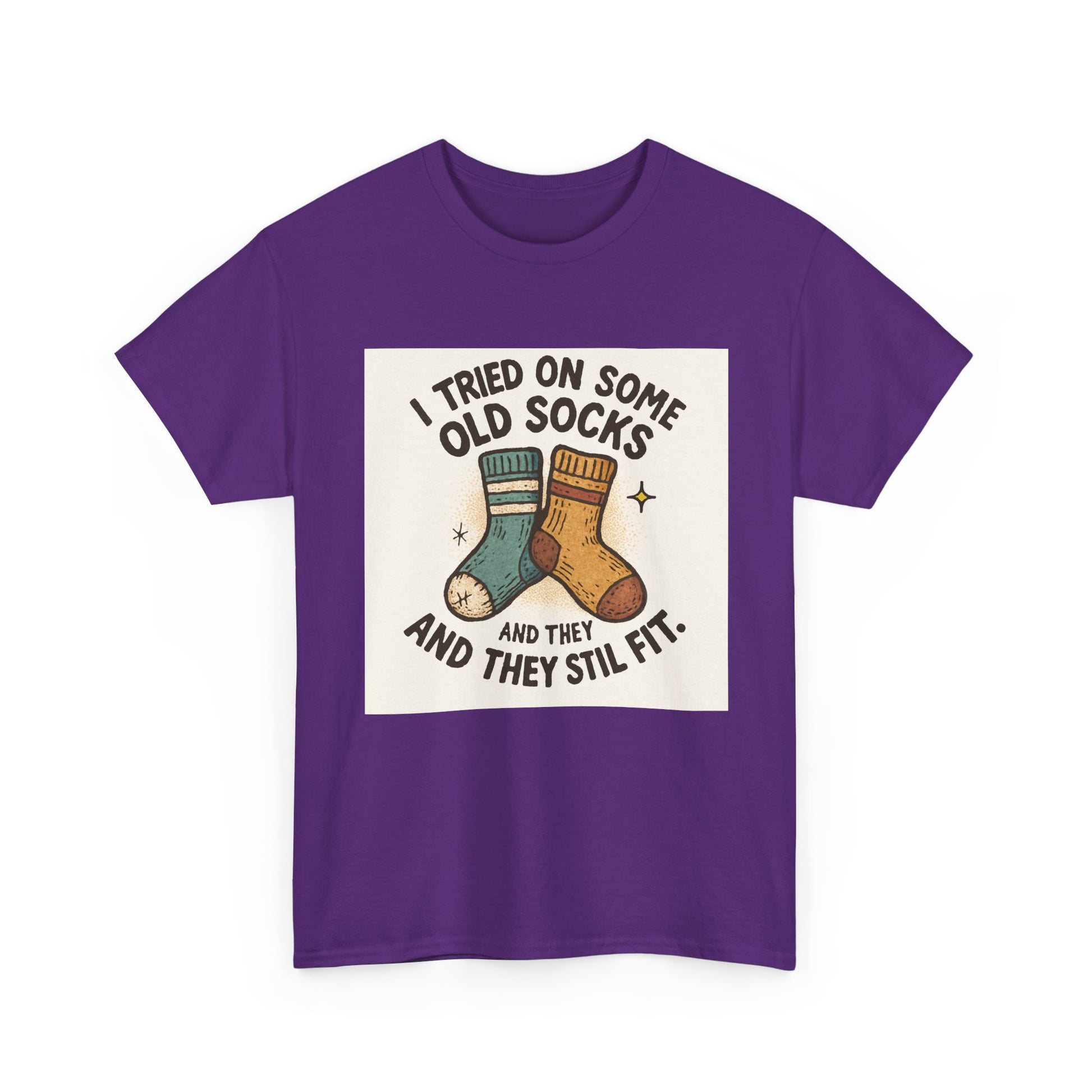 Funny Socks T-Shirt – “I Tried On Some Old Socks and They Still Fit” Graphic Tee Printify