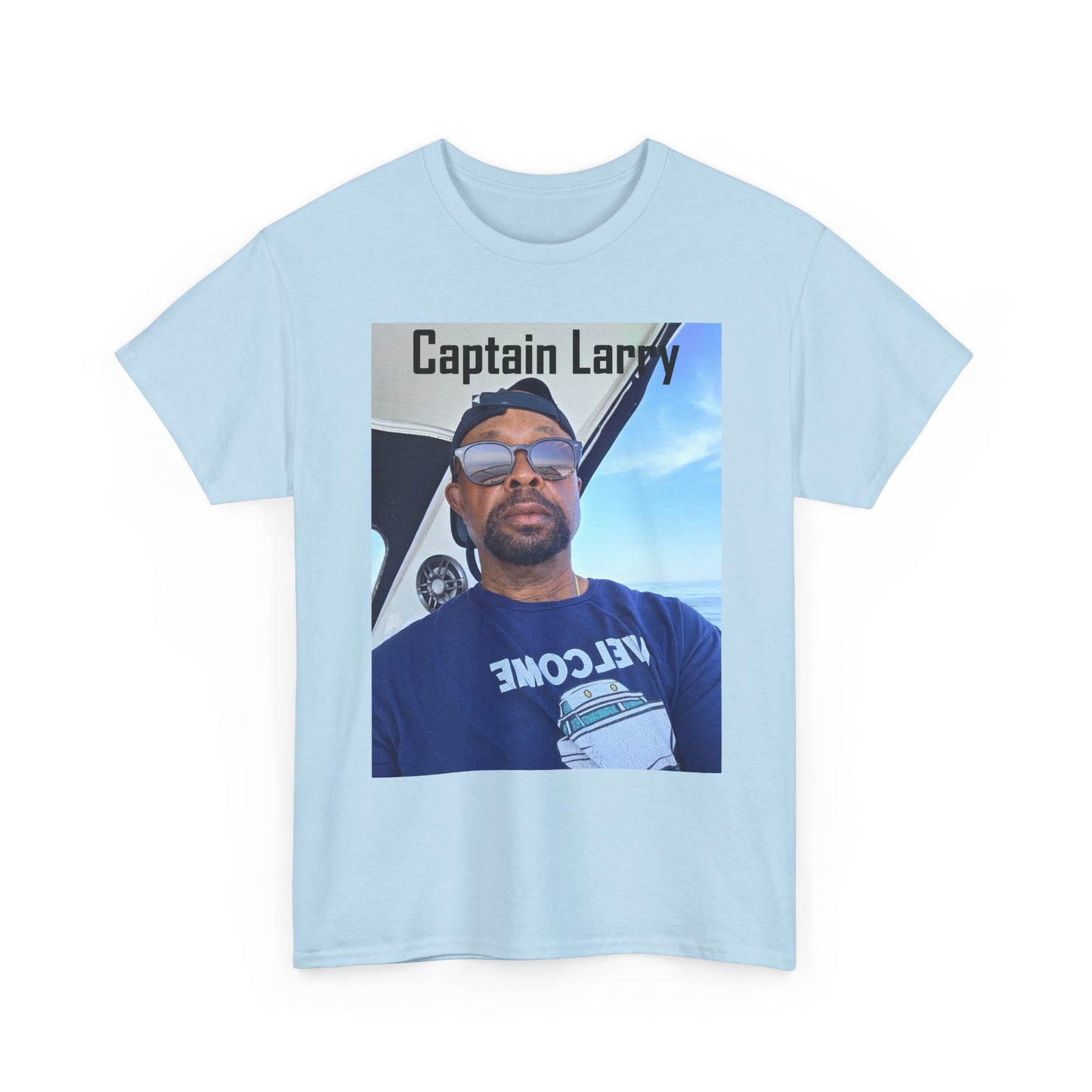 Custom Photo Print T-Shirt — Personalized Selfie Tee ("Welcome" Coffee Graphic) Printify