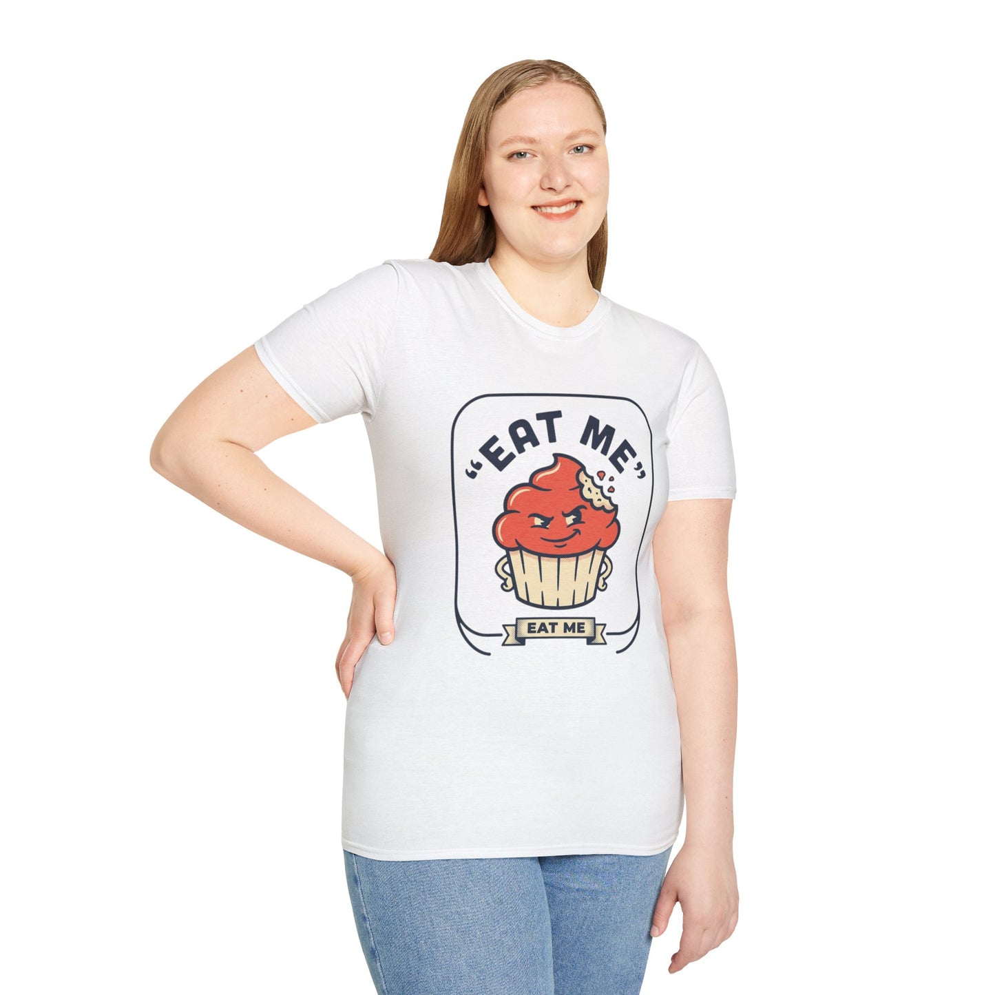 Cupcake Graphic T-Shirt — "Eat Me" Retro Dessert Tee