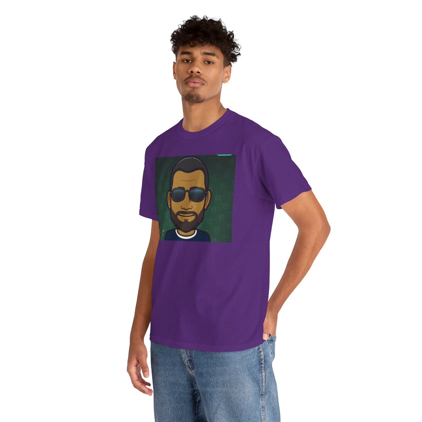 Bitmoji Portrait Tee — Cool Sunglasses Avatar Graphic T-Shirt Printify