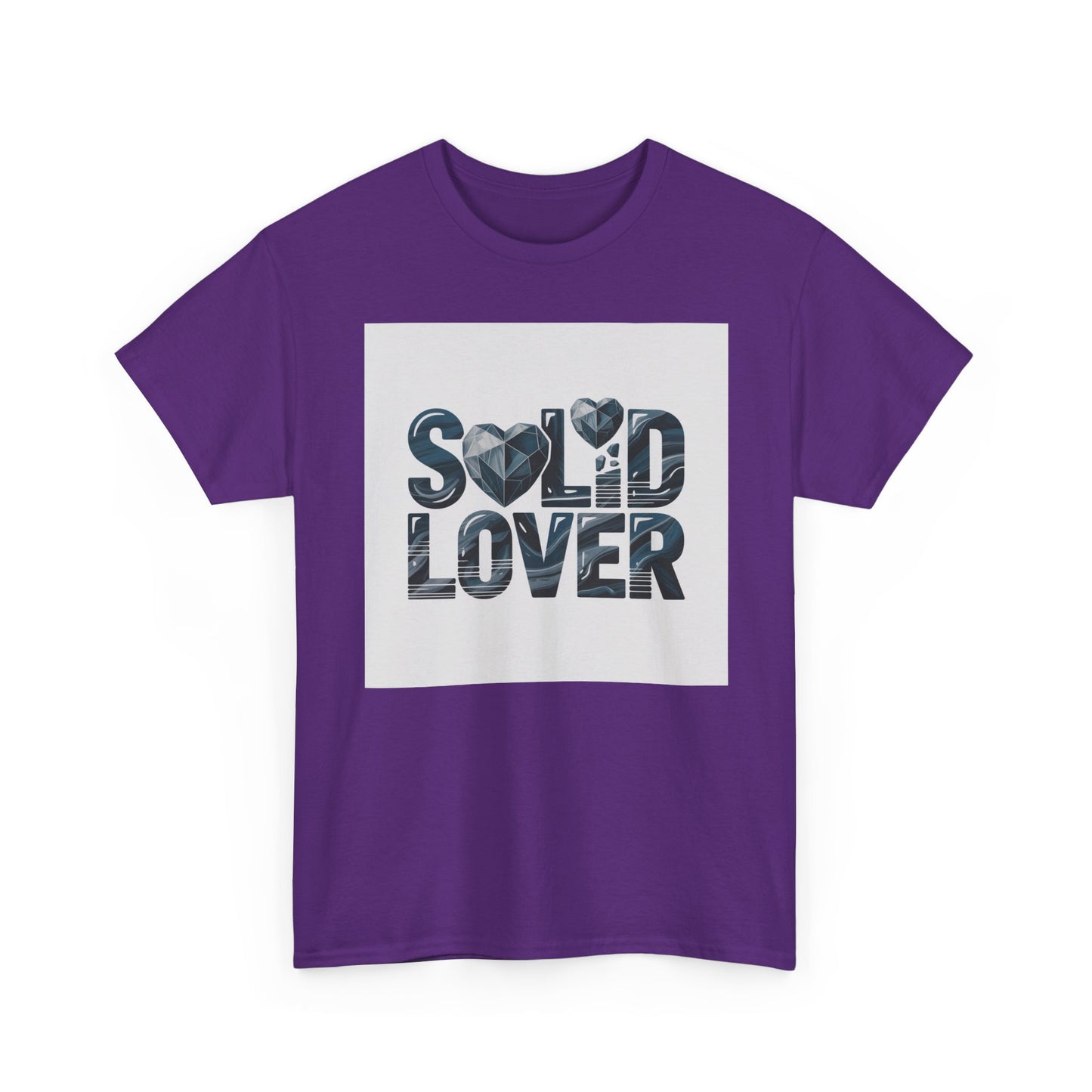 Solid Lover T‑Shirt — Bold Heart Typography Tee for Couples & Romance