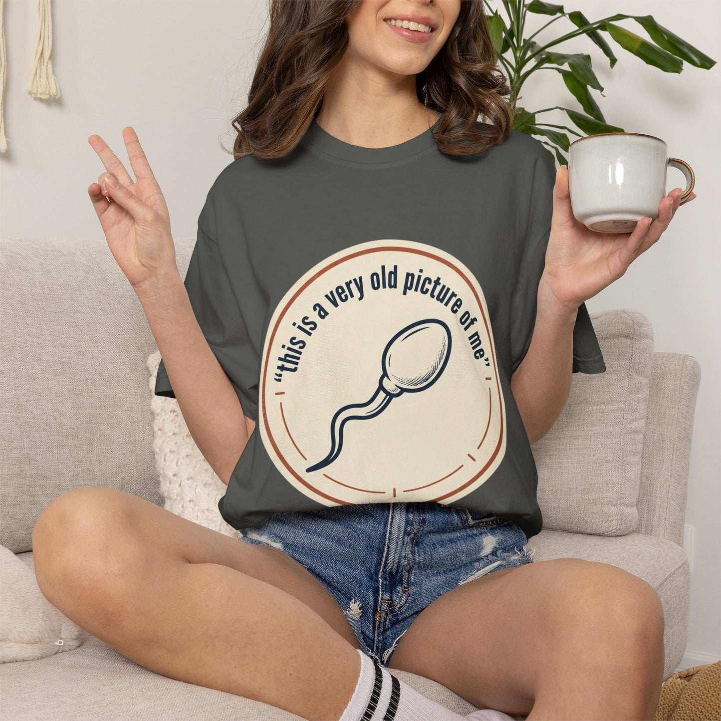 Vintage Sperm Graphic T-Shirt — "this is a very old picture of me"