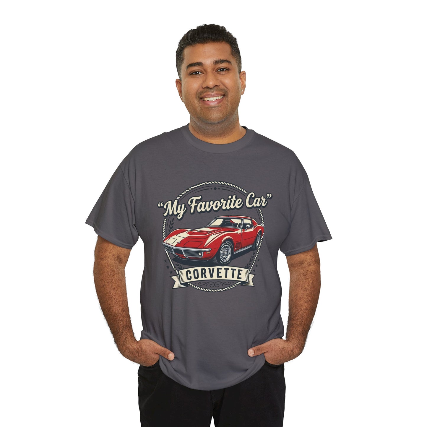 Corvette 'My Favorite Car' Classic Muscle Tee Printify