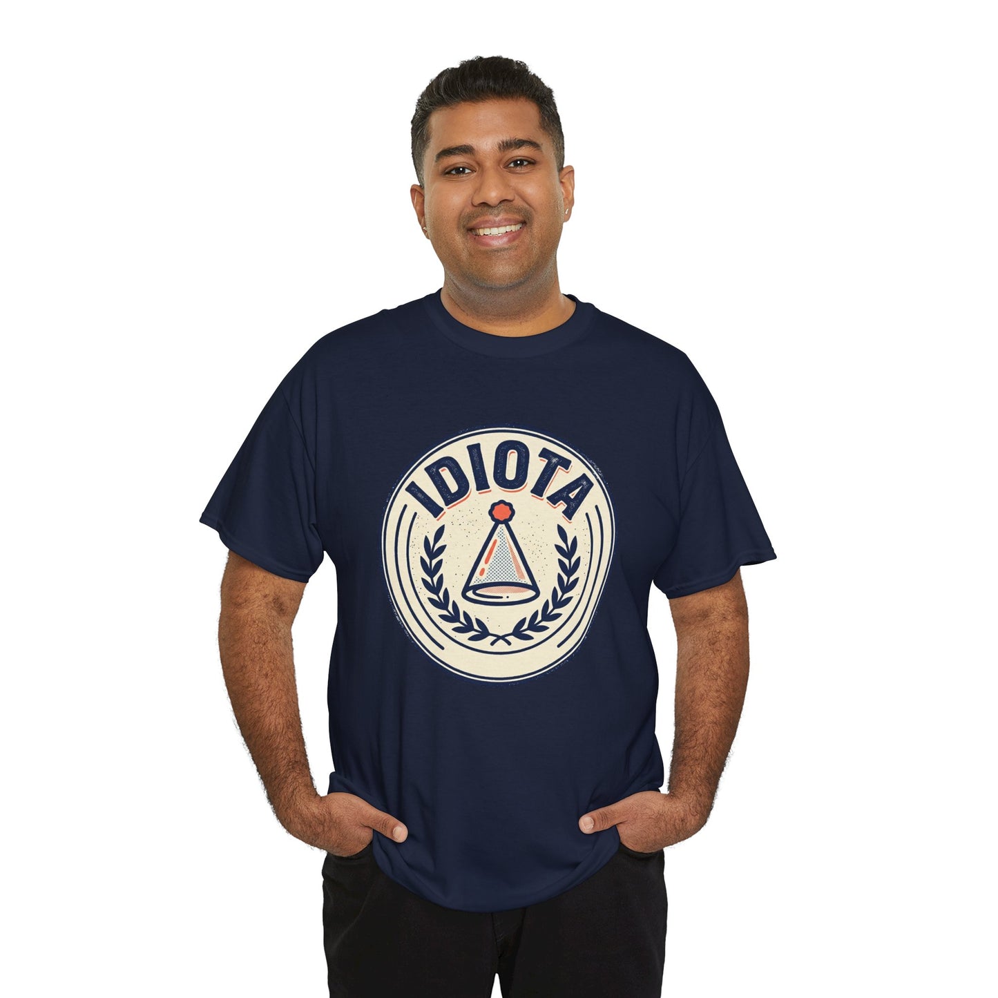 Idiota Crest T-Shirt — Vintage Emblem Graphic Tee
