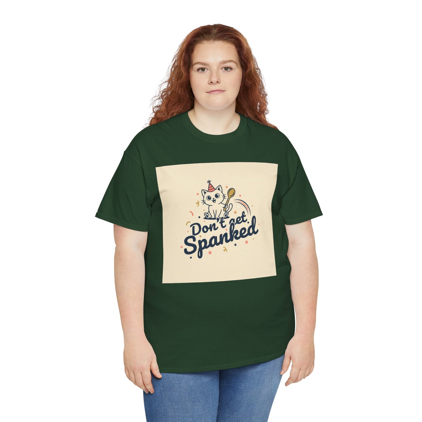 Don’t Get Spanked Cat Tee — Cute Retro Kitten Graphic T-Shirt Printify