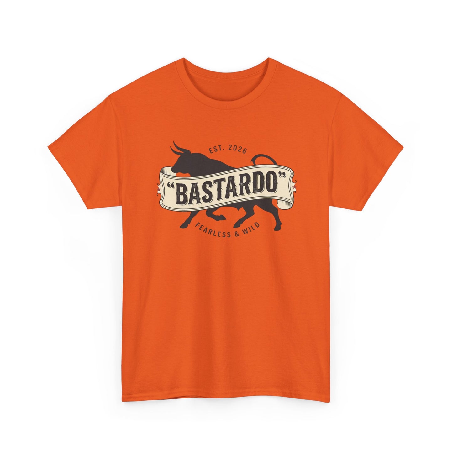Bastardo Graphic Tee — Vintage Bull Emblem T-Shirt
