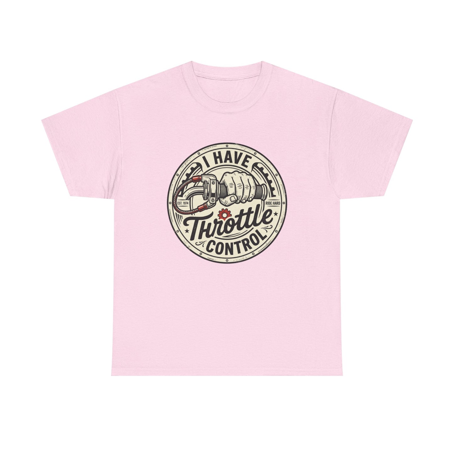 Throttle Control T-Shirt — "I Have Throttle Control" Vintage Motorcycle Tee
