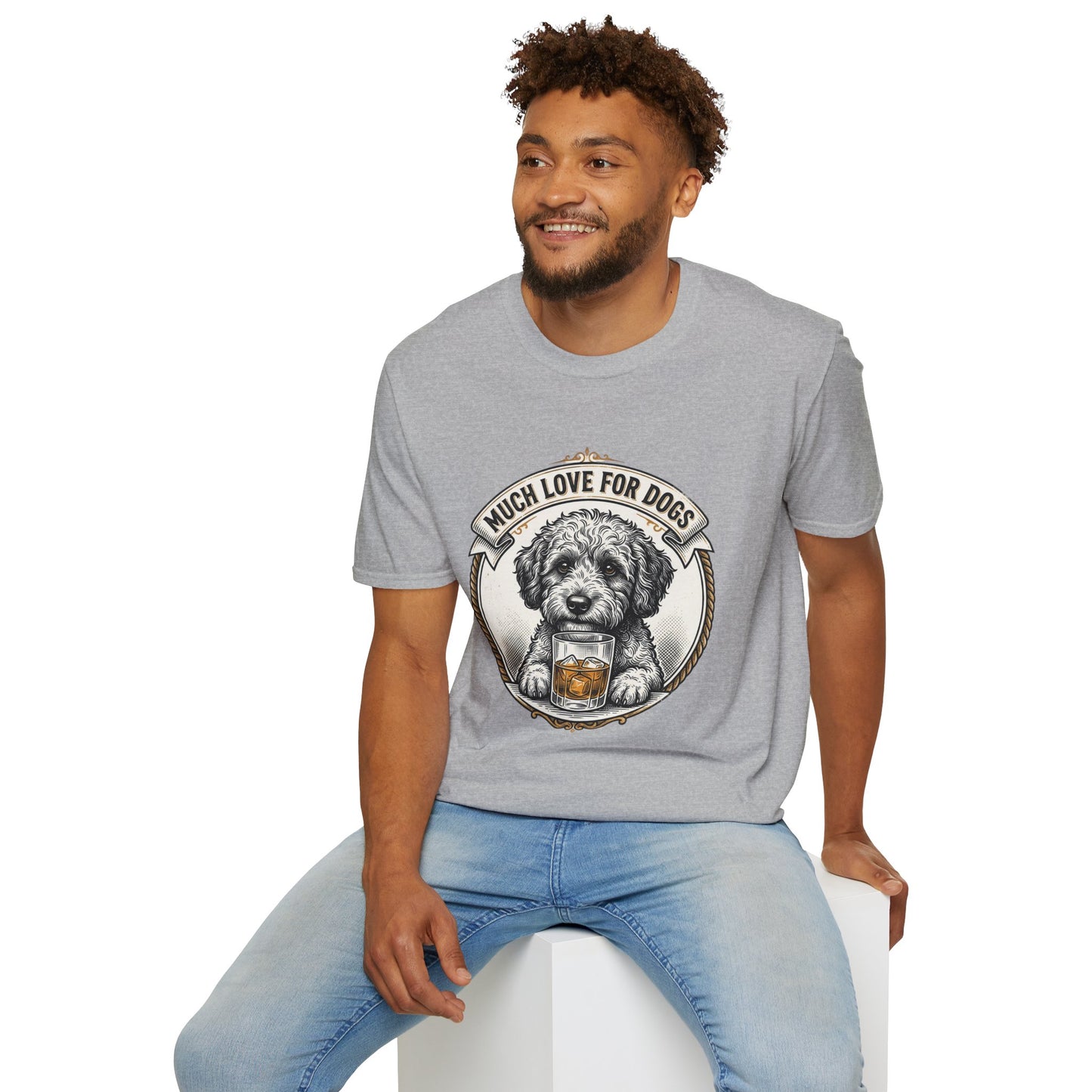Much Love for Dogs T-Shirt — Vintage Dog Illustration Tee