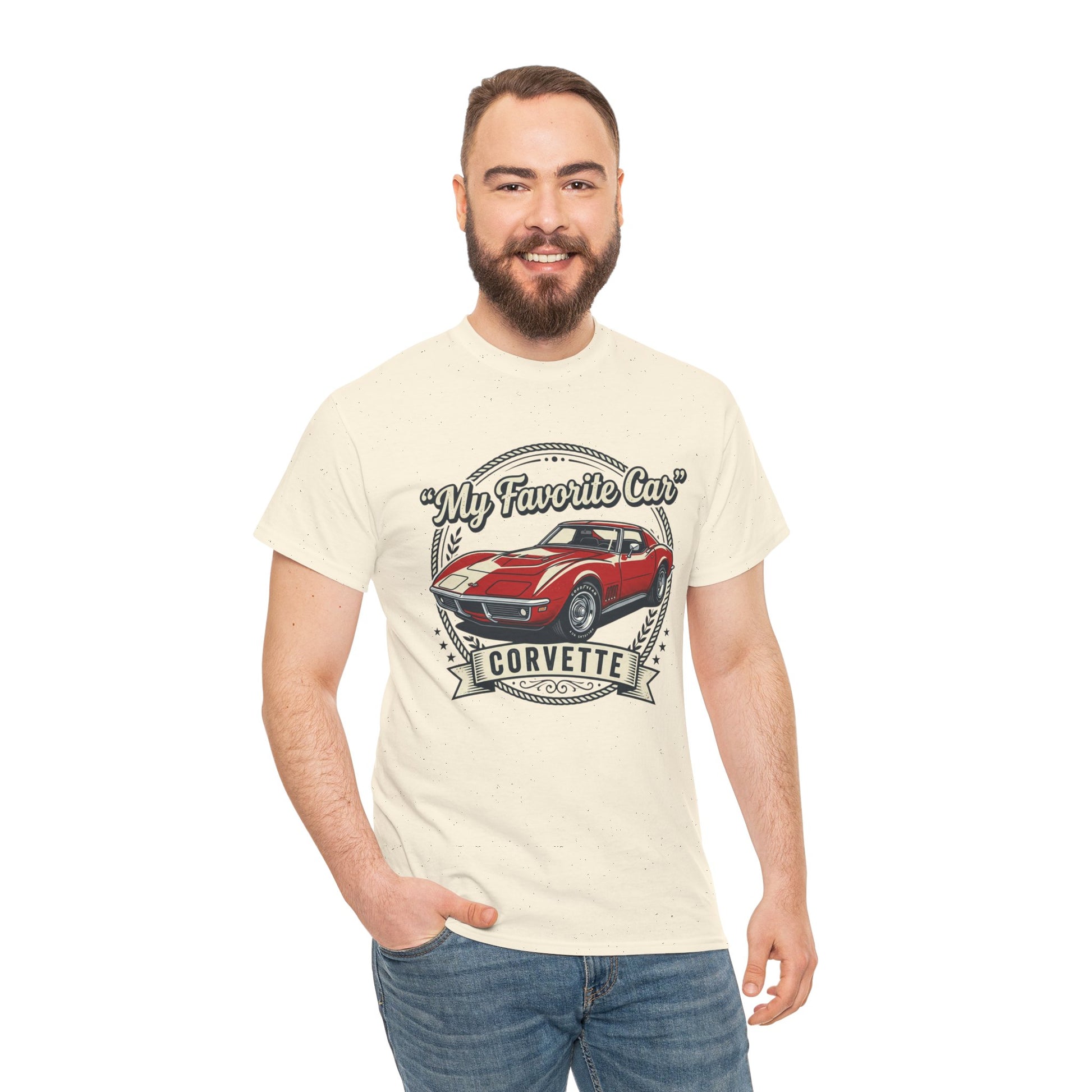 Corvette 'My Favorite Car' Classic Muscle Tee Printify