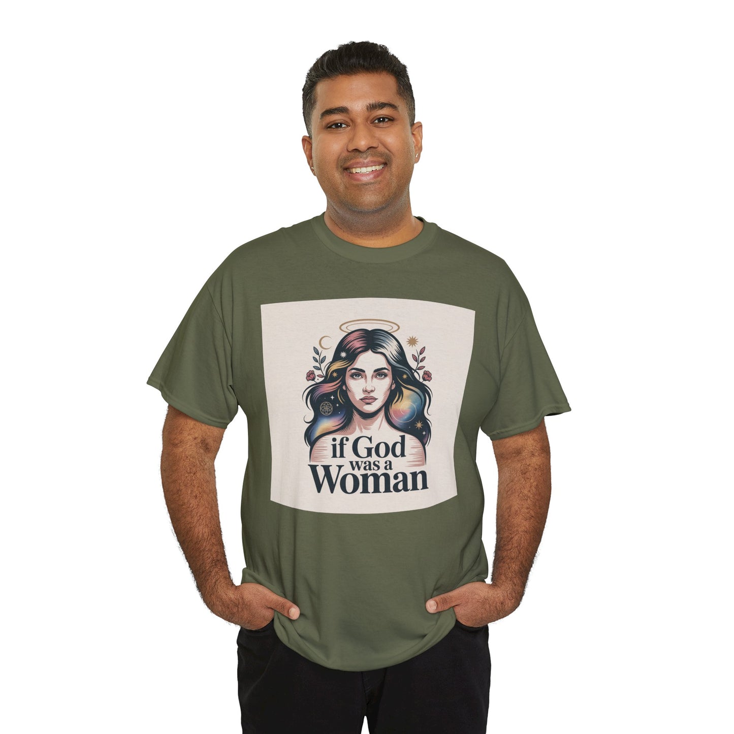 If God Was a Woman T-Shirt — Feminist Retro Portrait Tee