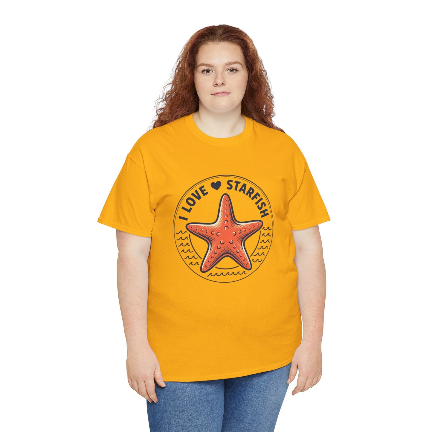 Starfish Tee — "I Love Starfish" Beach Graphic T-Shirt