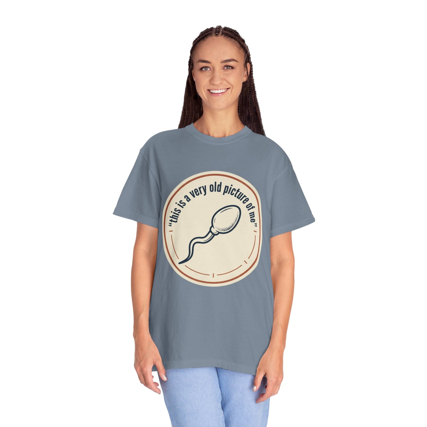 Vintage Sperm Graphic T-Shirt — "this is a very old picture of me"