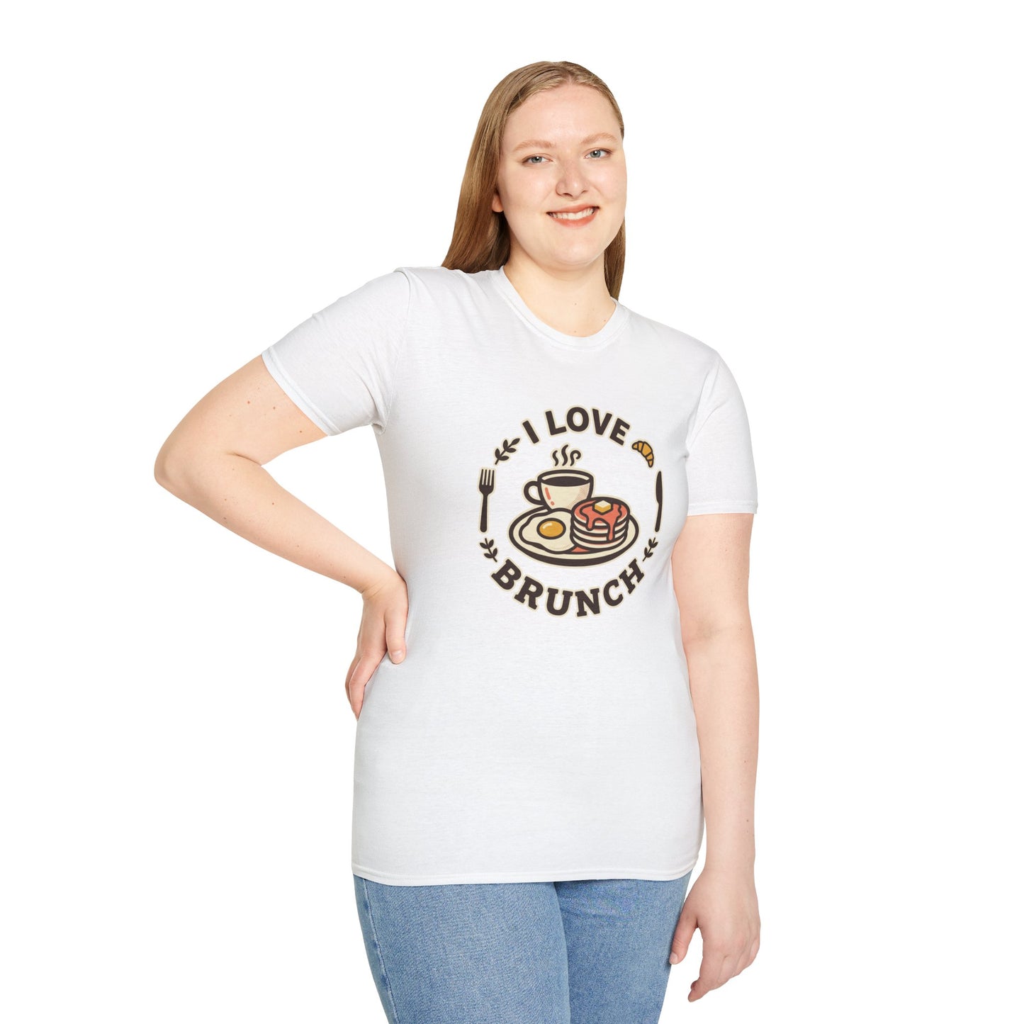 Brunch Lover T-Shirt – "I Love Brunch" Pancakes & Coffee Graphic Tee