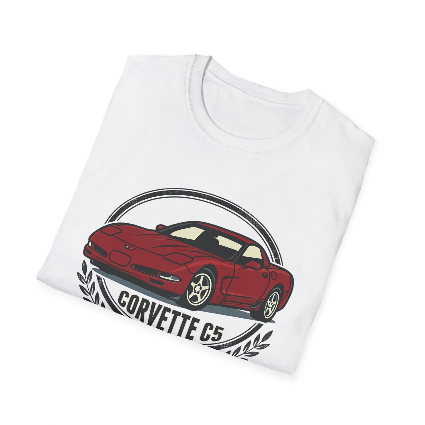 Corvette C5 T-Shirt – Classic Red Sports Car Crewneck for Car Enthusiasts