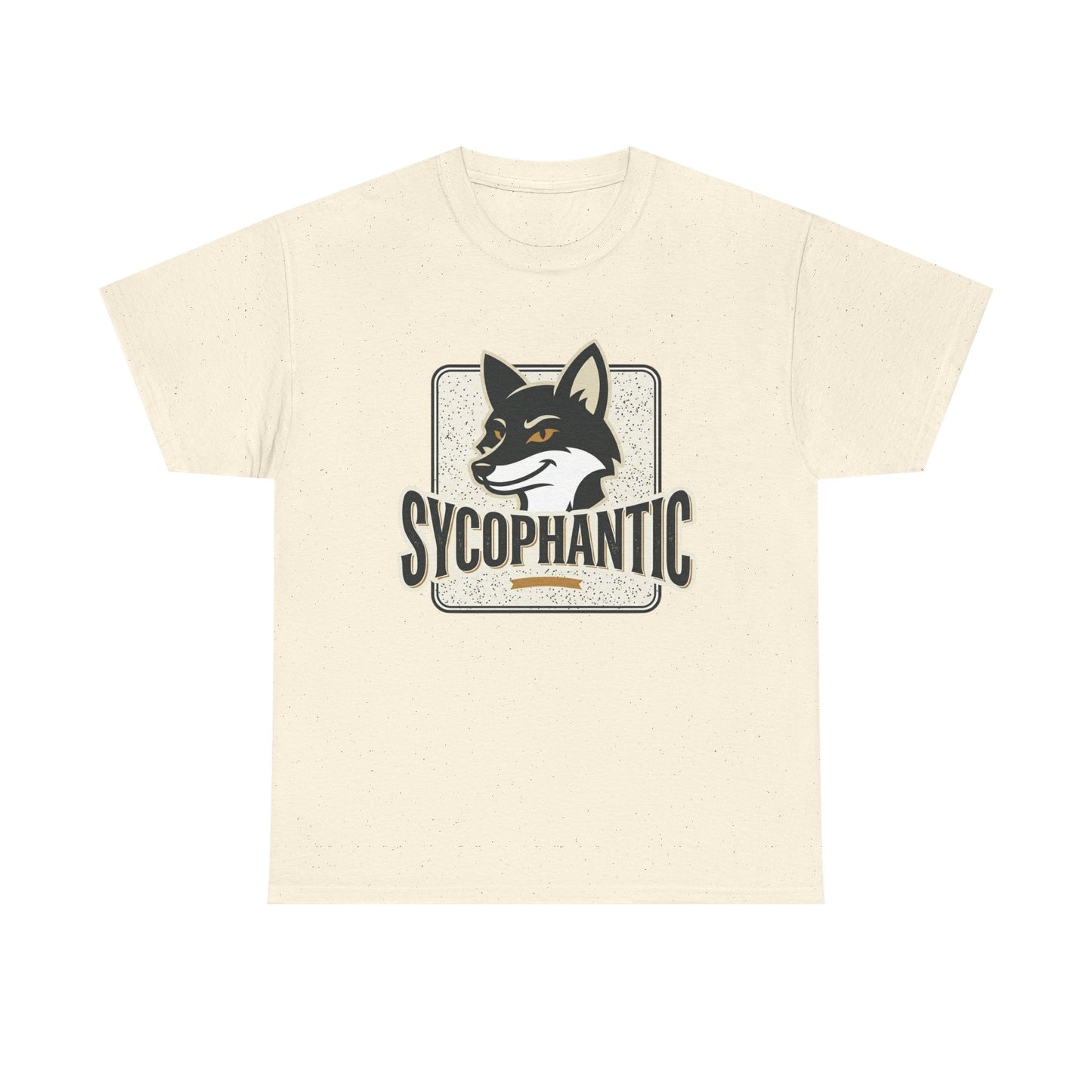 Sycophantic Fox Graphic Tee — Retro Animal Logo T-Shirt