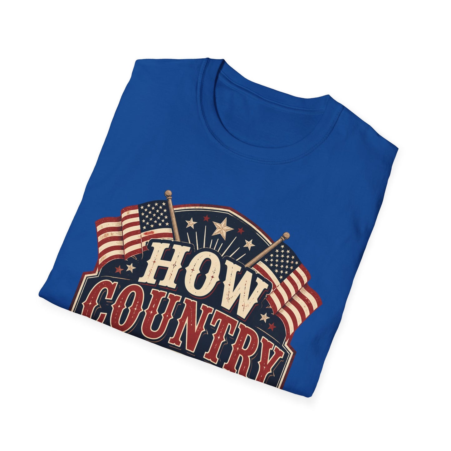 How Country Are You? T-Shirt — Vintage American Flag Country Graphic Tee