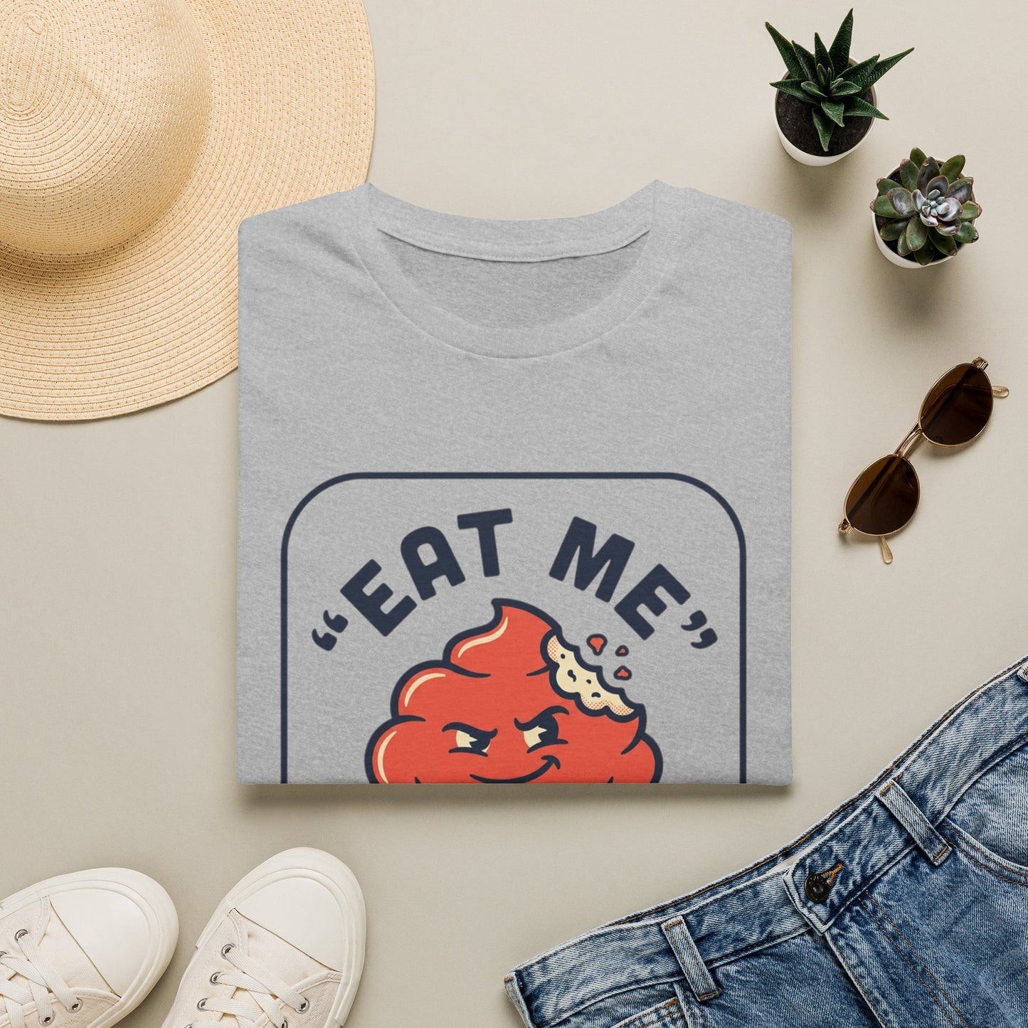 Cupcake Graphic T-Shirt — "Eat Me" Retro Dessert Tee