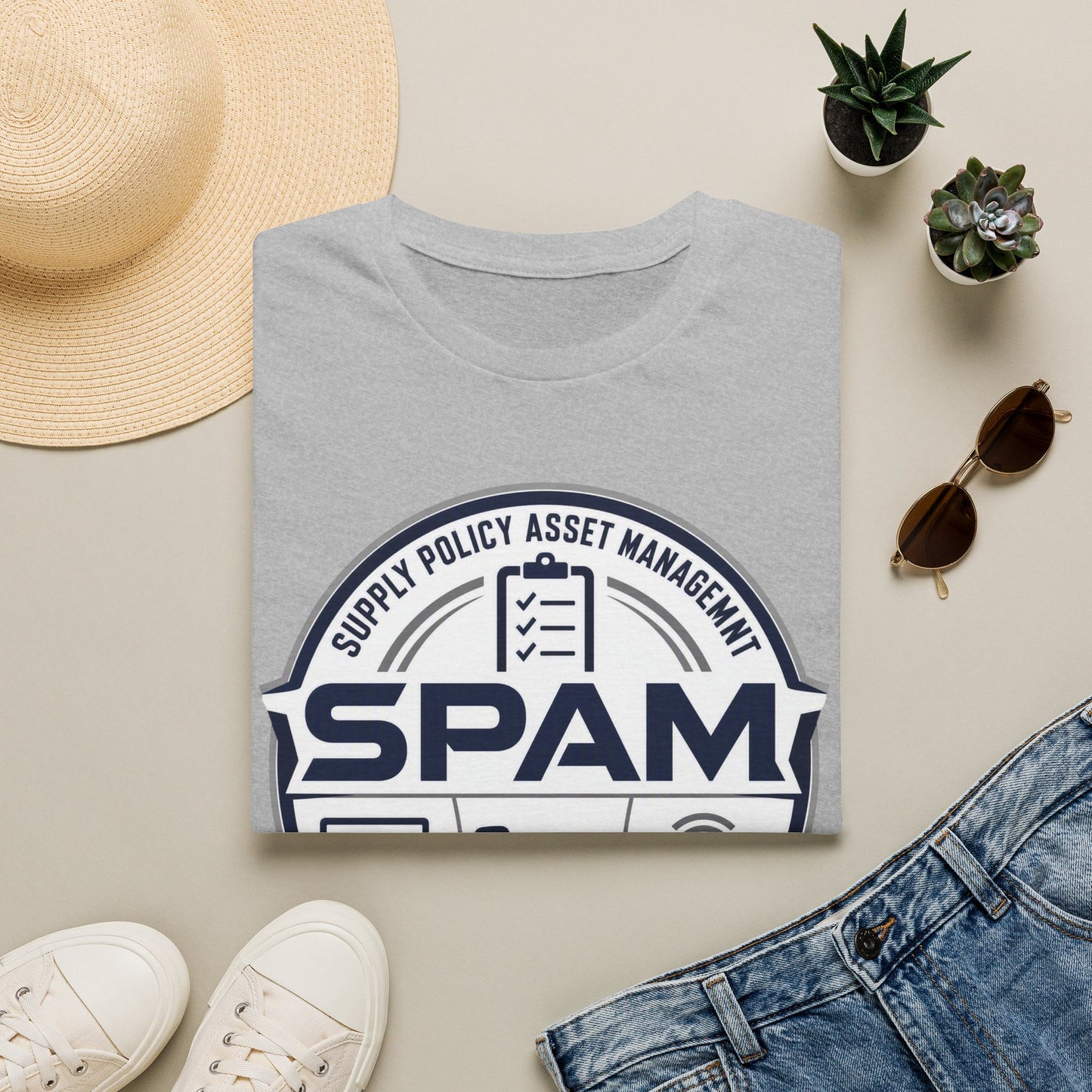 SPAM Supply Policy Asset Management T-Shirt — Logistics/ IT / Admin Graphic Tee
