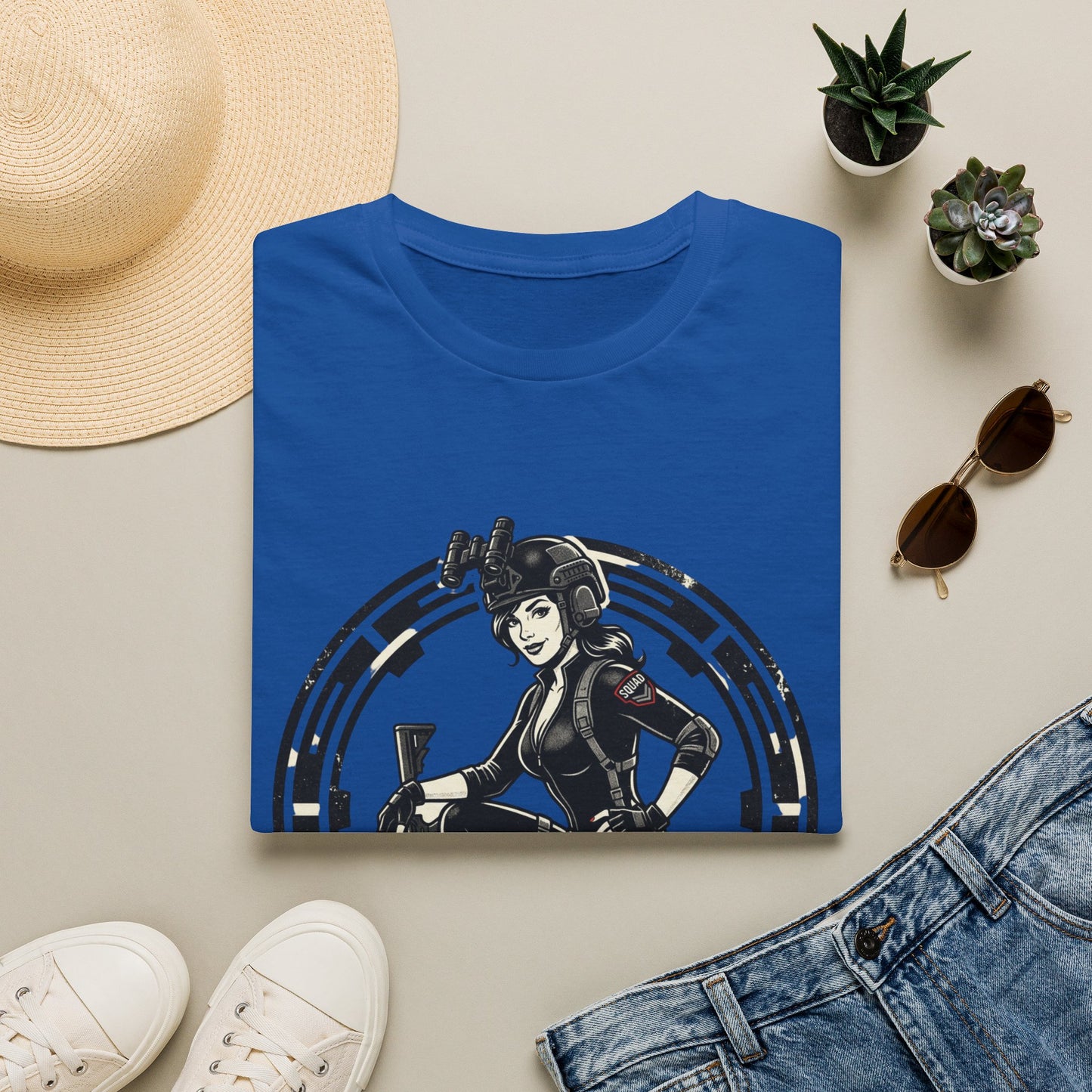 Power Pussy Graphic T-Shirt — Retro Pinup Catwoman Style Tee