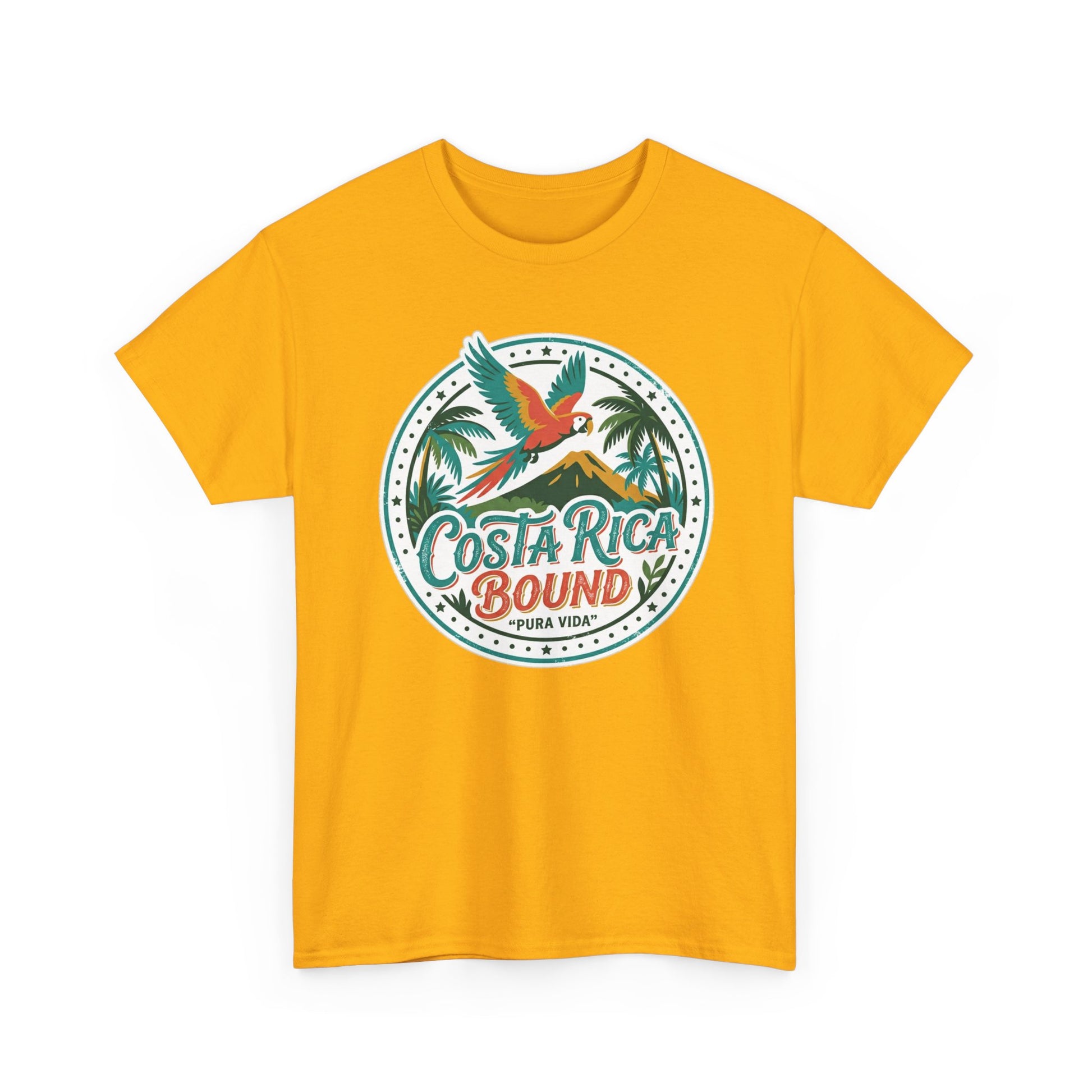 Costa Rica Bound T-Shirt — Tropical Parrot Travel Tee Printify