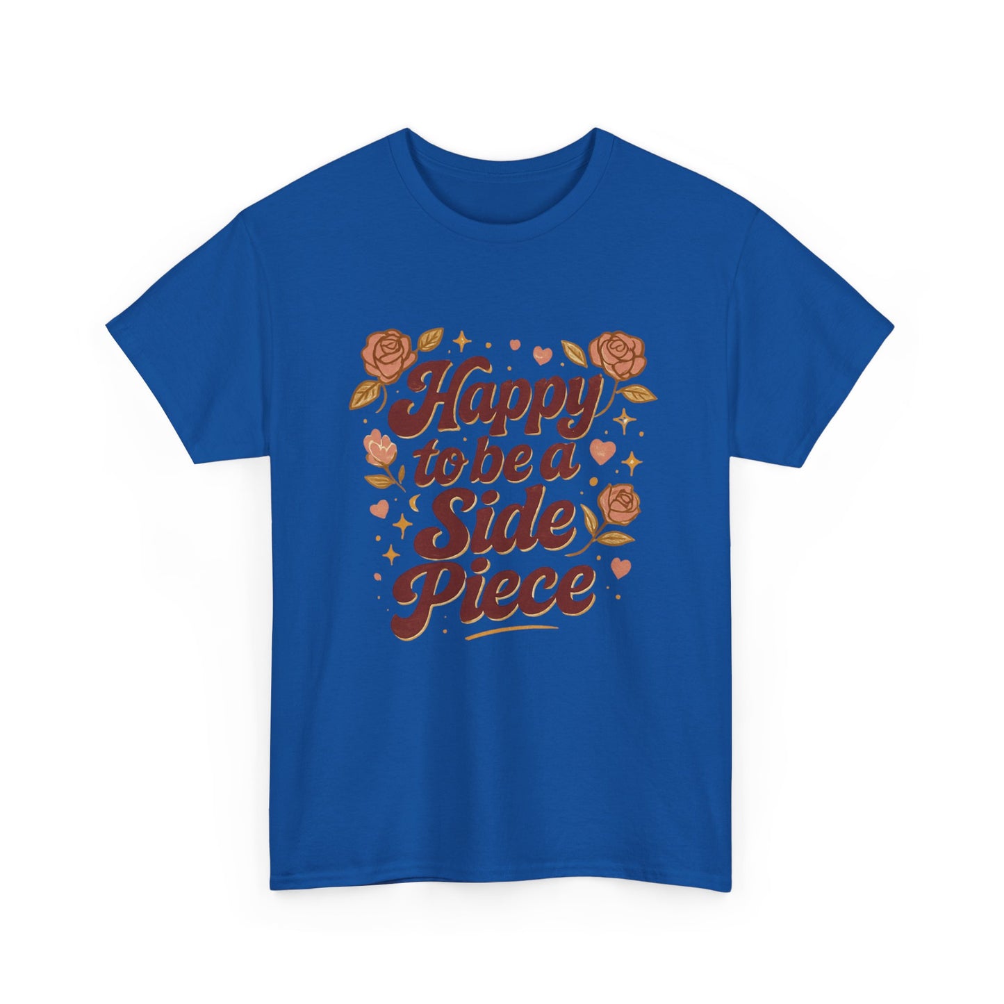 Happy to Be a Side Piece Tee — Retro Floral Statement T-Shirt