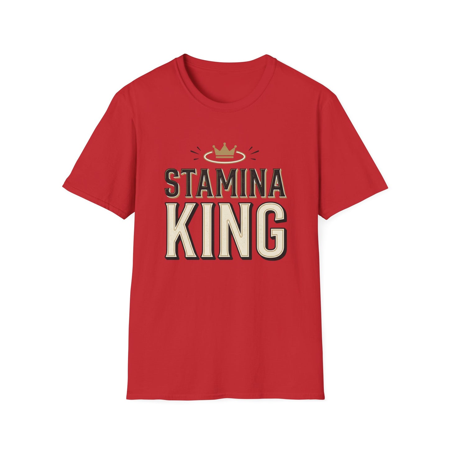 Stamina King T-Shirt — Bold Crown Fitness Tee for Workout Motivation