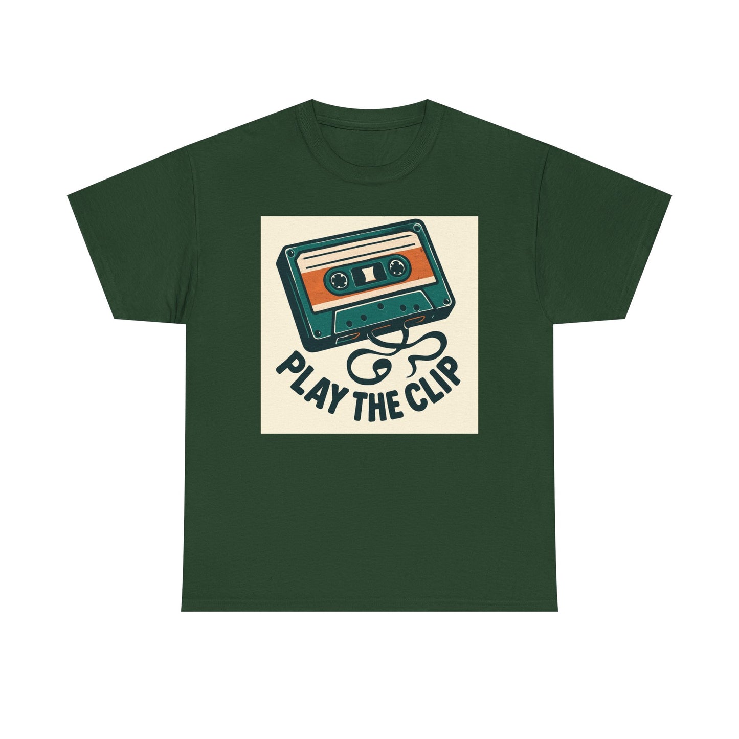 Cassette Tape 'Play the Clip' T-Shirt — Retro Music Tee Printify