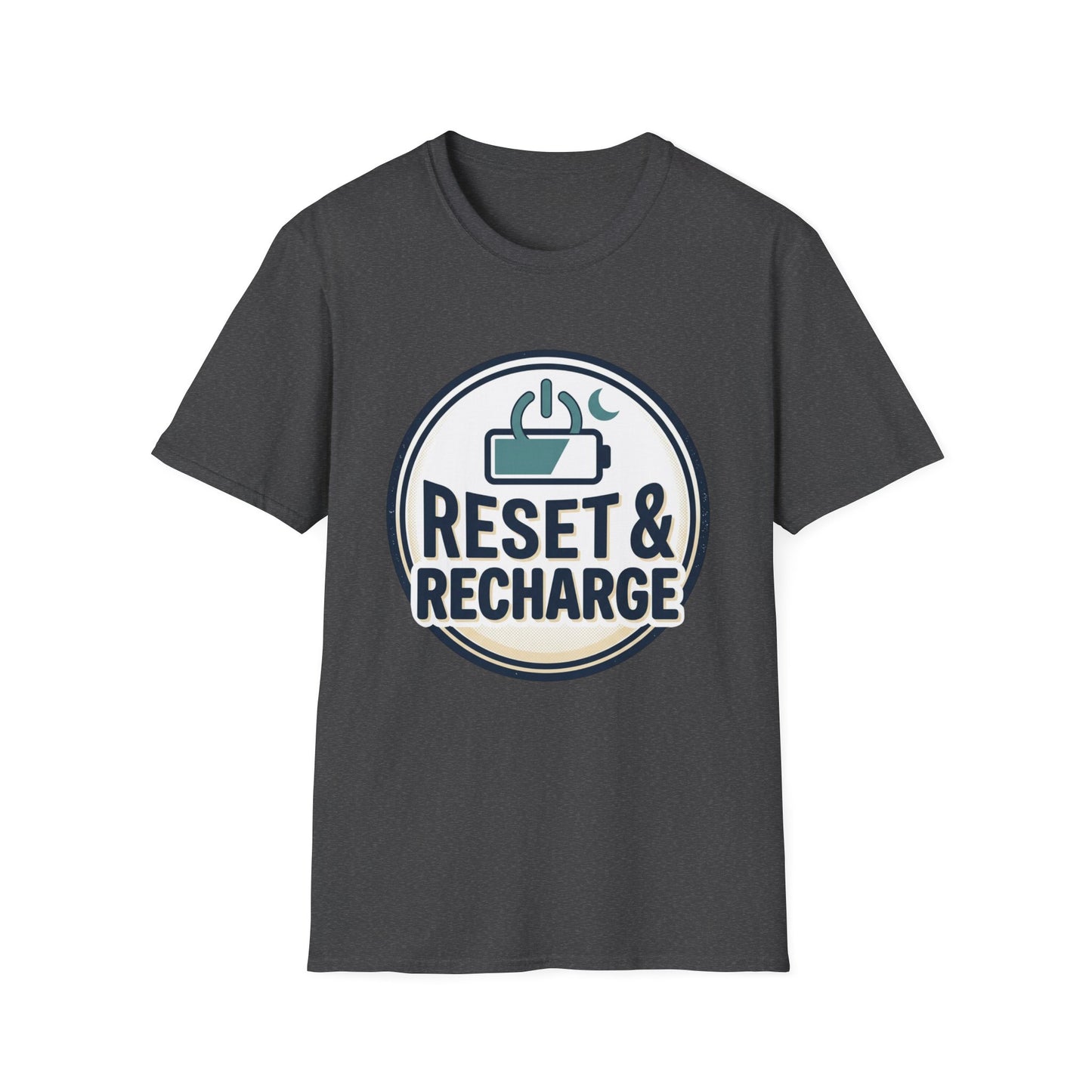 Reset & Recharge T-Shirt — Self-Care Relaxation Graphic Tee