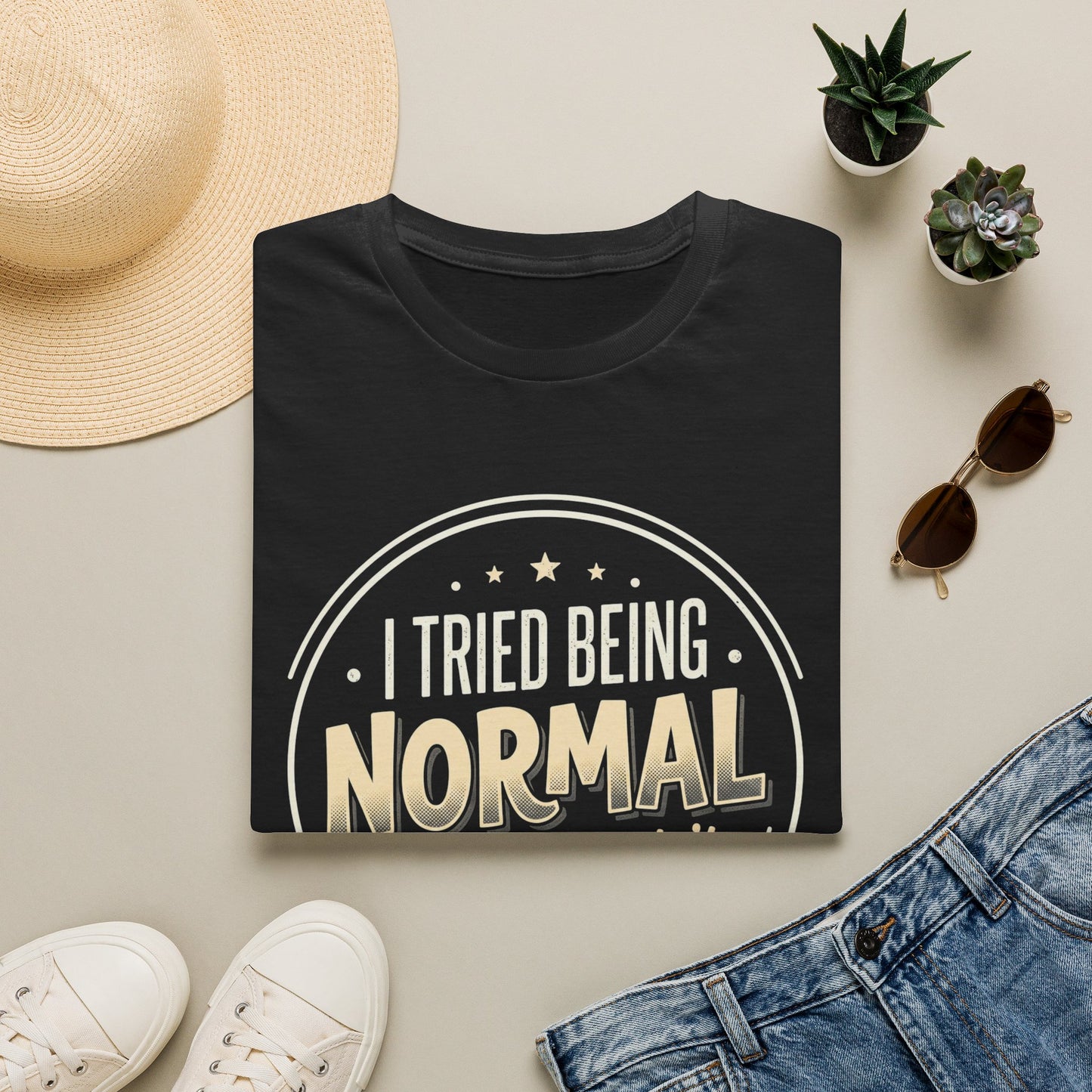 I Tried Being Normal T‑Shirt — Funny Vintage Novelty Tee