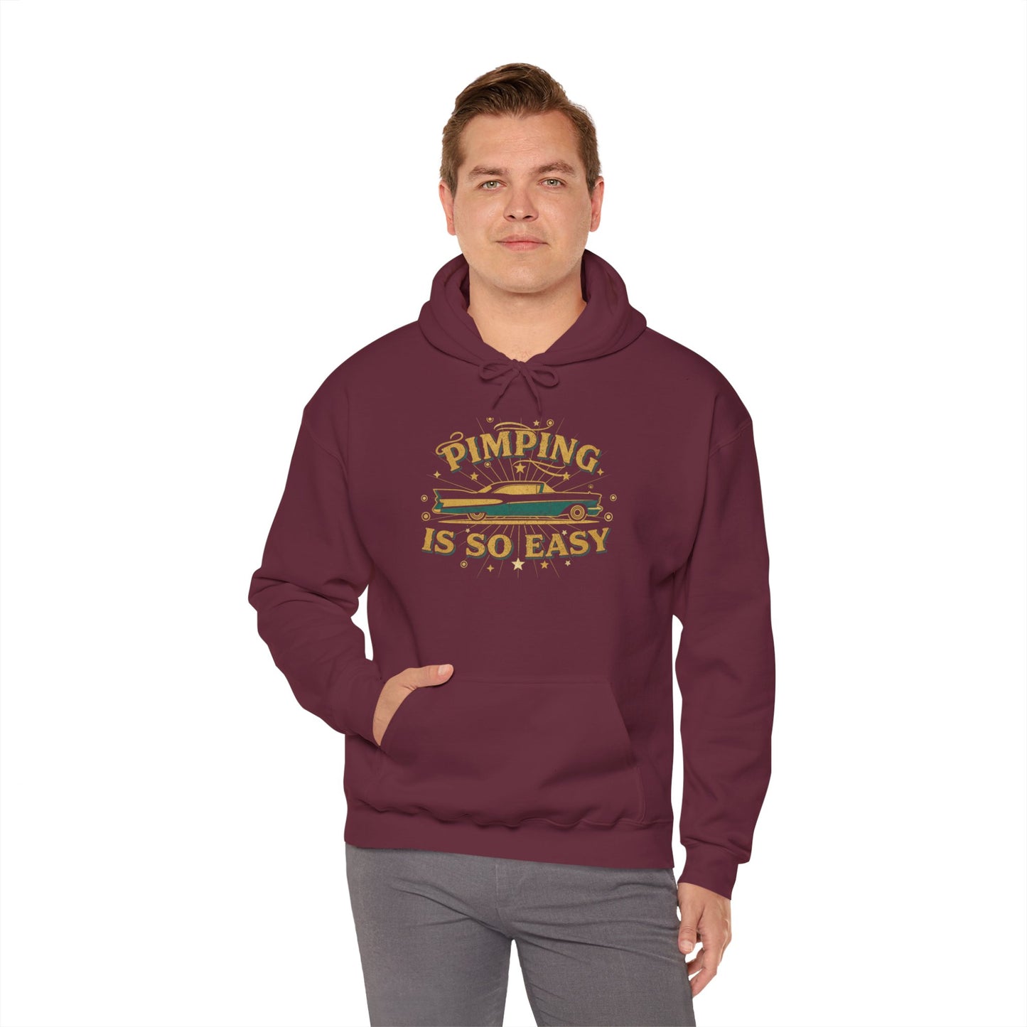 Hoodie — "Pimping Is So Easy" Vintage Lowrider Graphic Hoodie