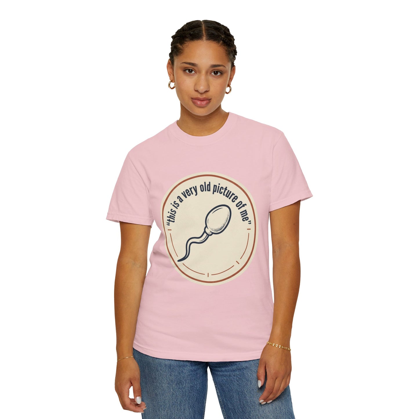 Vintage Sperm Graphic T-Shirt — "this is a very old picture of me"