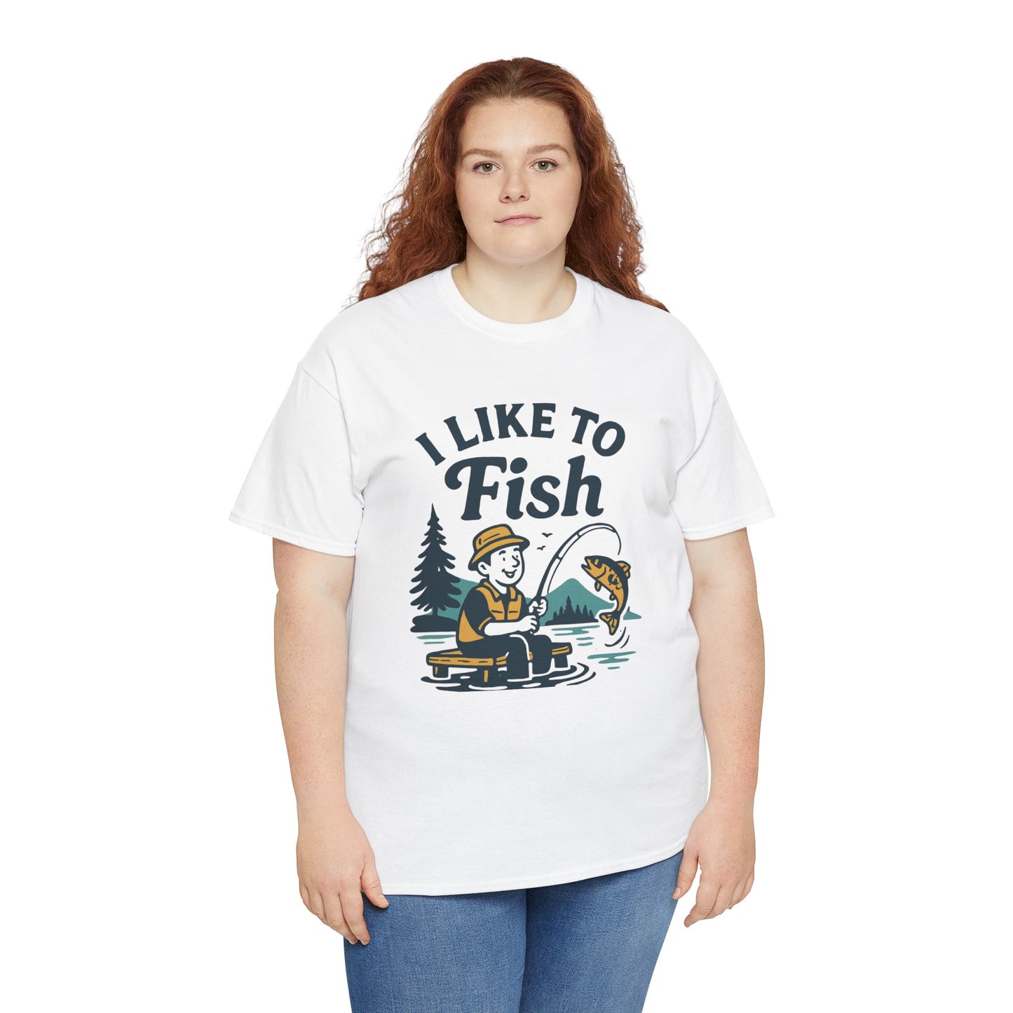 Fishing T-Shirt — "I Like to Fish" Vintage Outdoors Tee