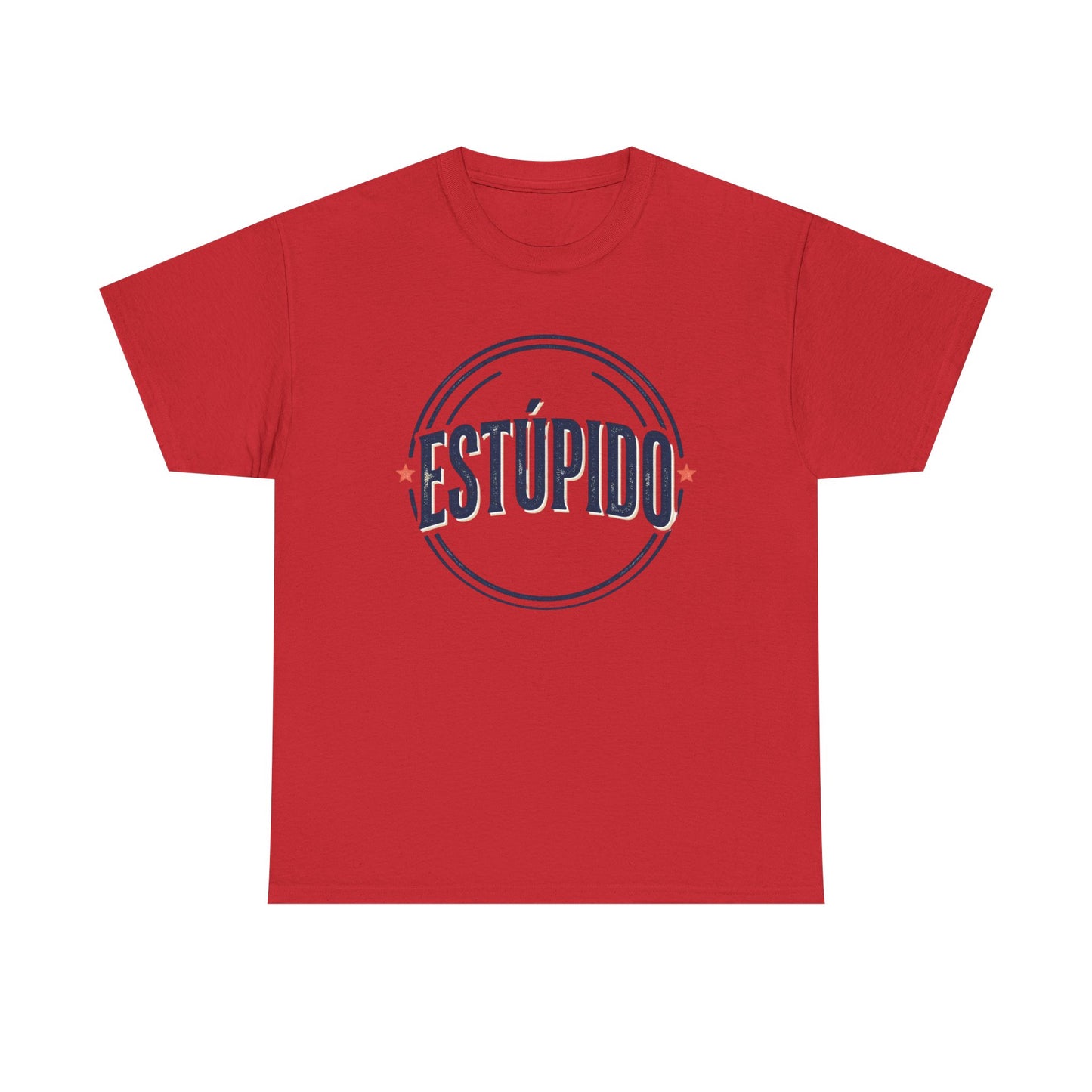 ESTÚPIDO Circle Logo Graphic Tee (Spanish Funny Statement)