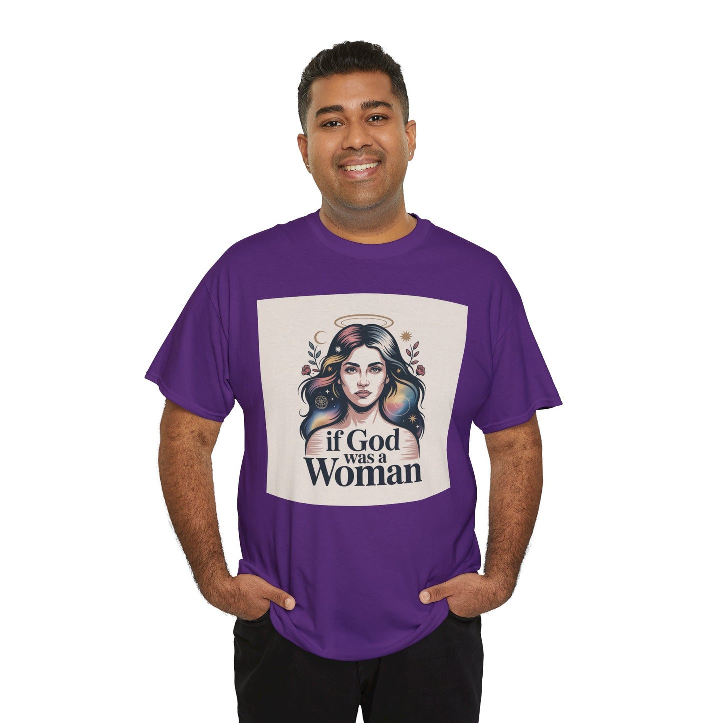 If God Was a Woman T-Shirt — Feminist Retro Portrait Tee