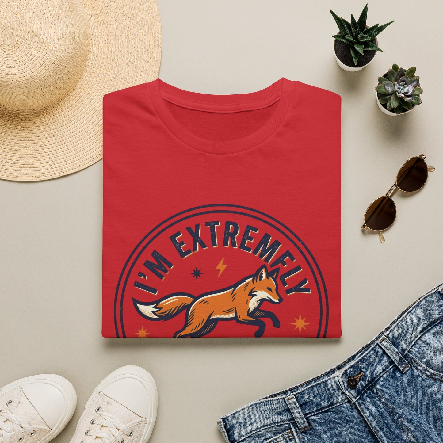 I'm Extremely Spontaneous Fox T-Shirt — Funny Adventure Graphic Tee