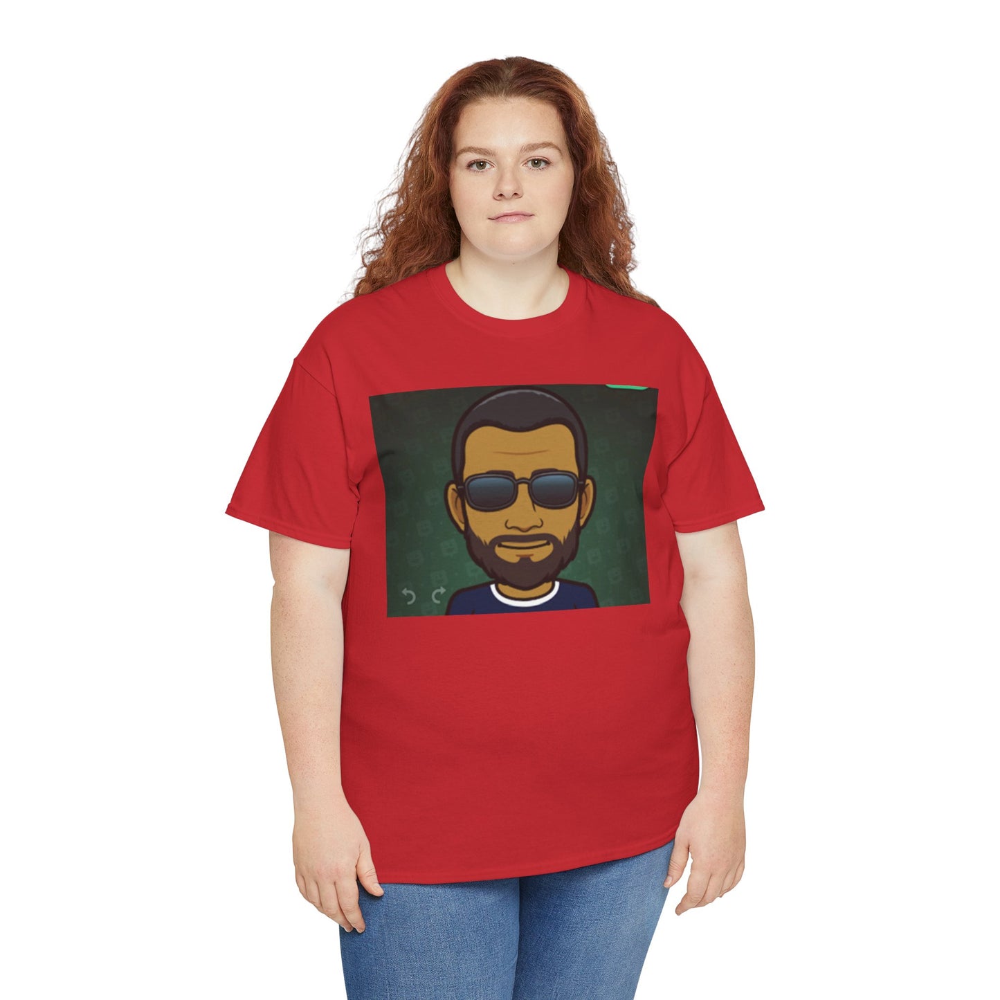 Bitmoji Portrait Tee — Cool Sunglasses Avatar Graphic T-Shirt Printify