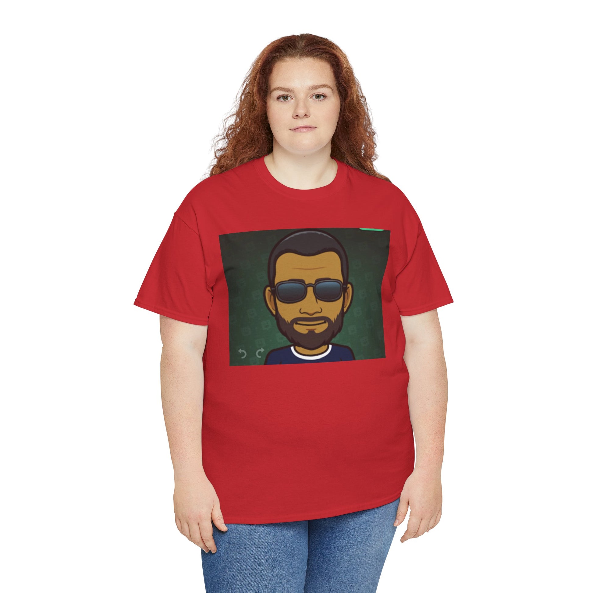 Bitmoji Portrait Tee — Cool Sunglasses Avatar Graphic T-Shirt Printify