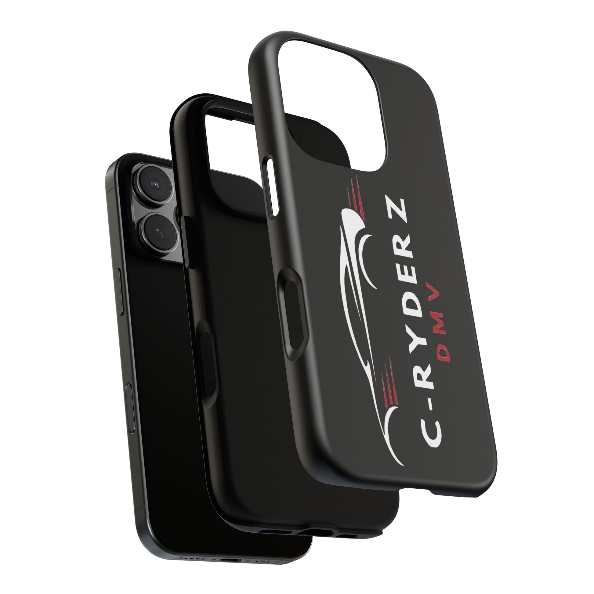 C-Ryderz DMV Black Slim Phone Case — Sporty Car Silhouette Protective Cover Printify
